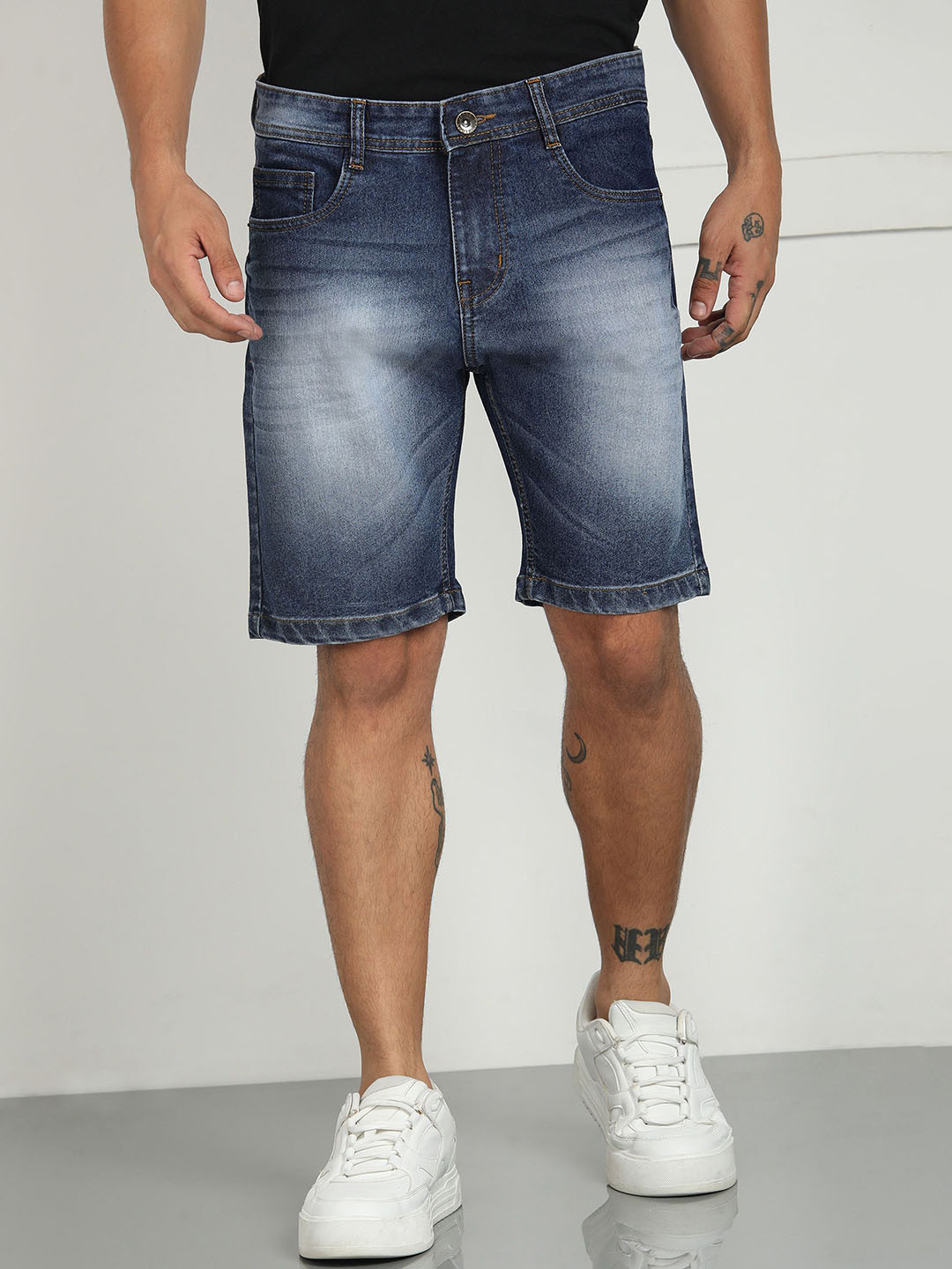 DENIMLOOK Men Baggy Denim Shorts