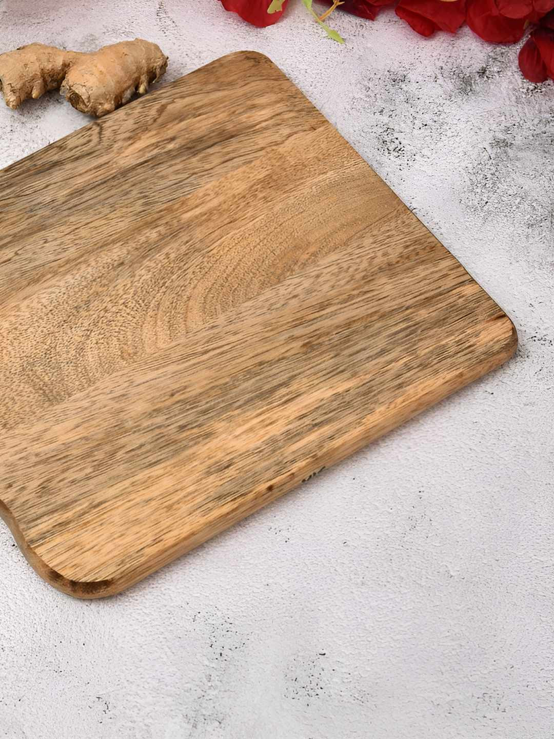 Myntra Elegant Homes Brown Mango Wooden Chopping Board