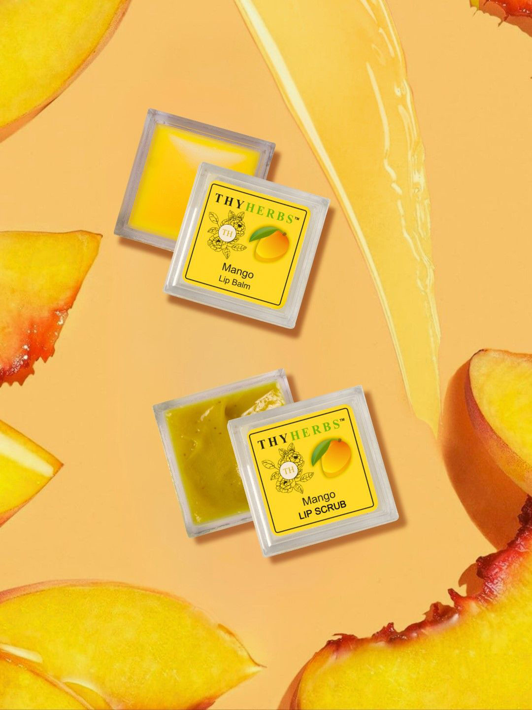 Thyherbs Mango Lip Balm & Scrub Combo - 2 g each