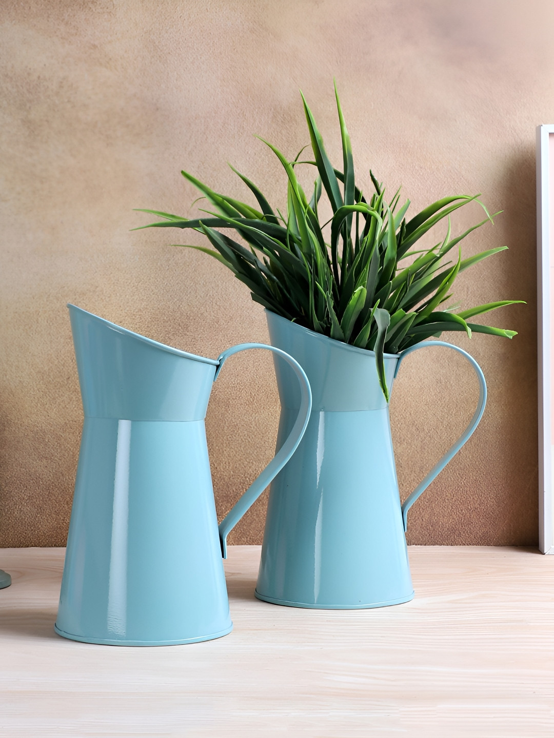 Amaya Decors Unisex 2-Pcs Green Jug Pot Planters