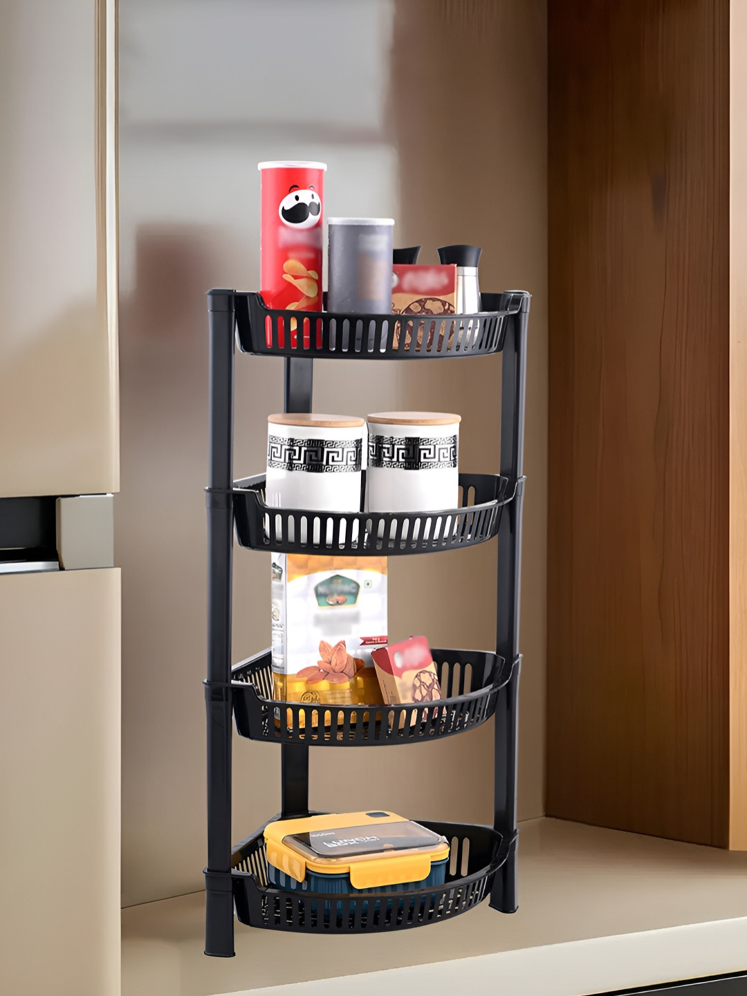 Myntra Elegant Homes Self Design Black Set of 1 Regular Multi-Utility Organisers