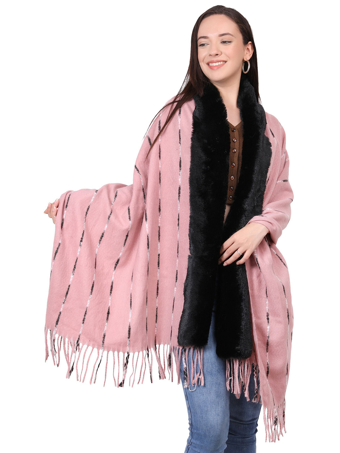 Manra Woven Design Pure Woolen Shawl