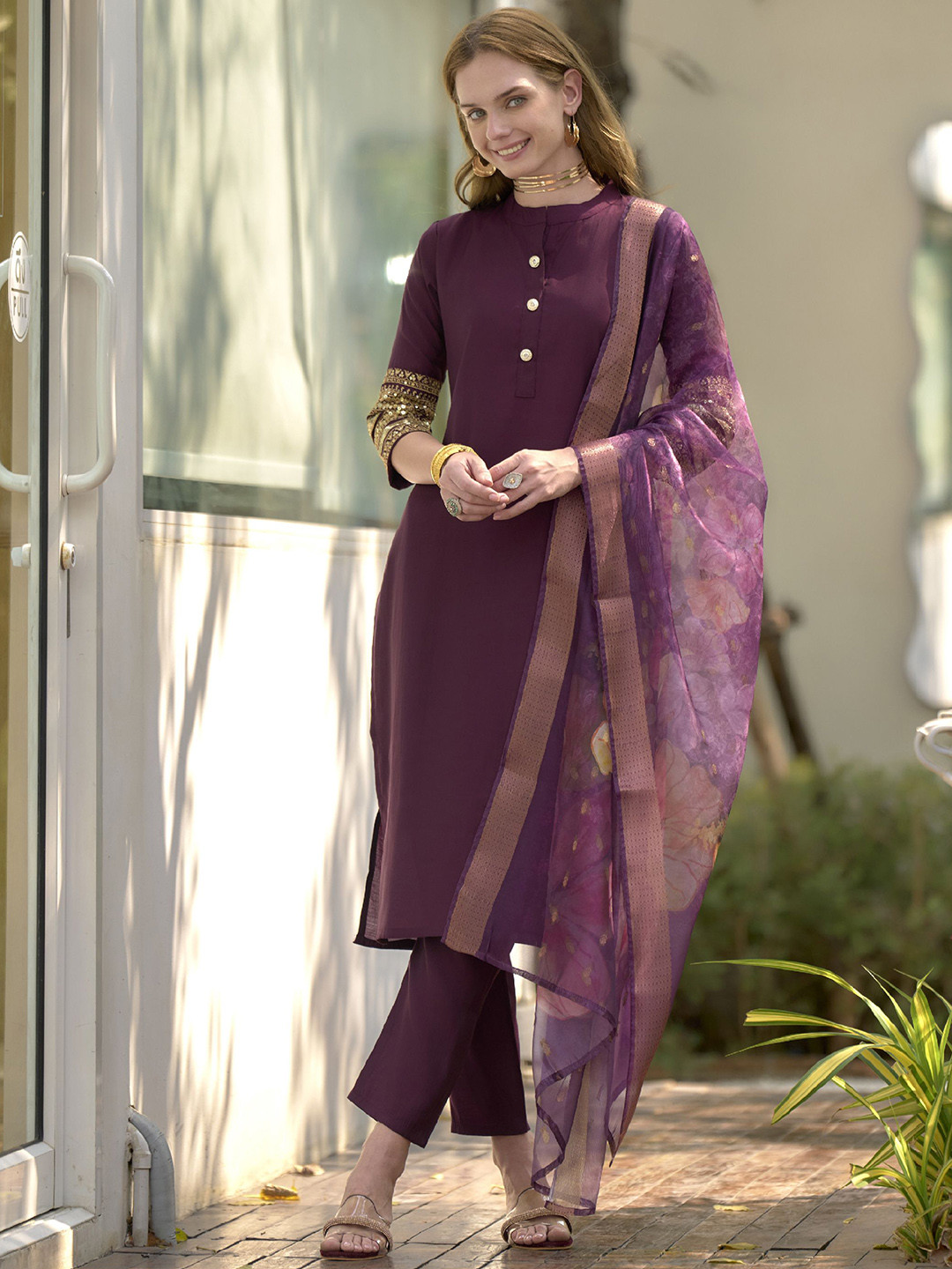 SHREE LAXMINARAYAN EXPORT Women Regular Kurta with Trousers & With Dupatta