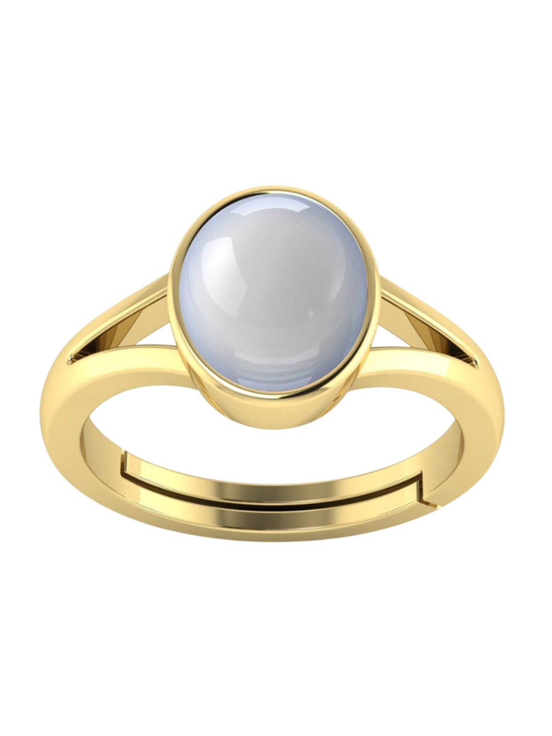 RSPR 7.25 Ratti 6.60 Carat Moonstone Chandrakant Panchdhatu-Studded Finger Ring