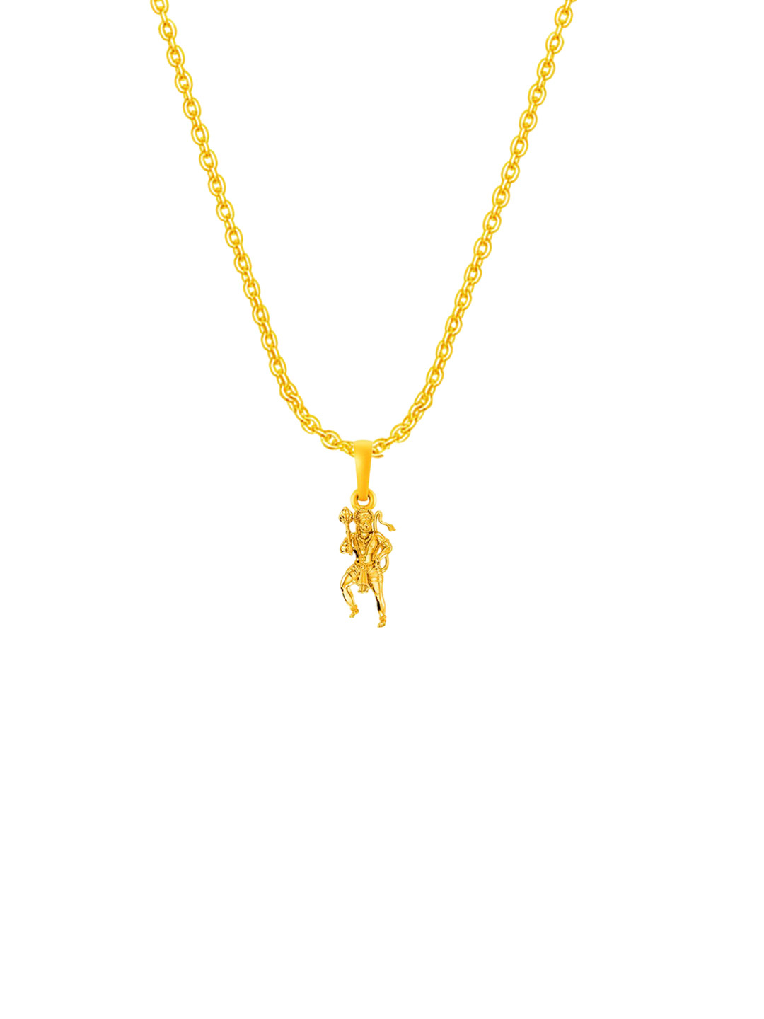 AKSHAT SAPPHIRE Men Gold-Plated  (92.5%) Hanuman Pendant with Anchor Chains