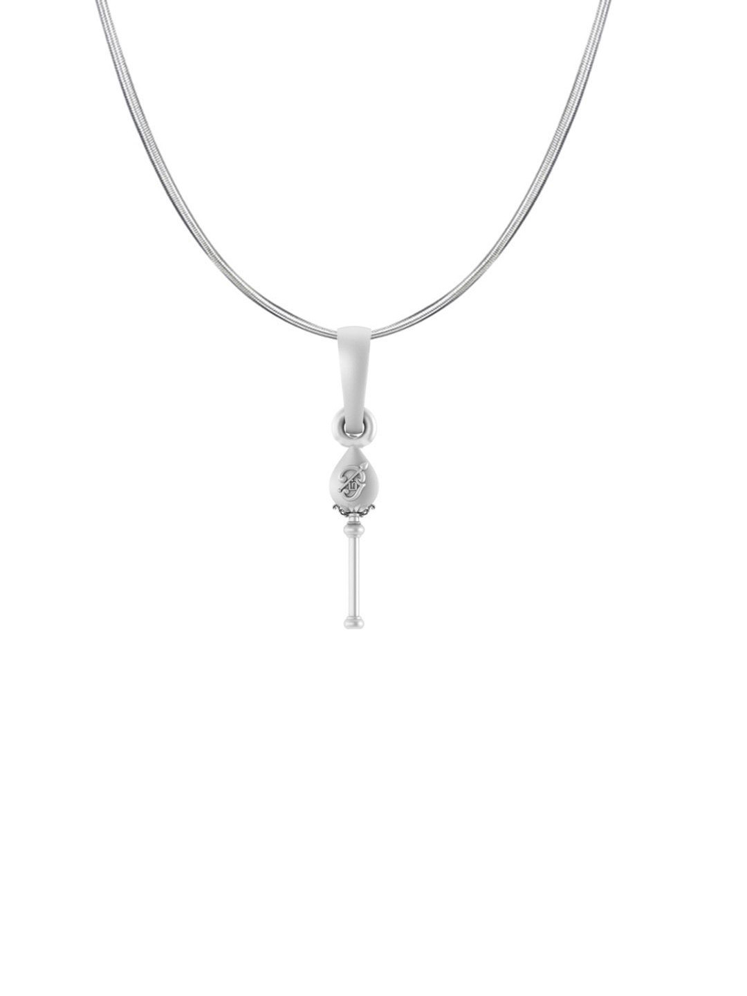 AKSHAT SAPPHIRE Men 925 Silver Vel Pandel Tamil OM Pendant with Snake Chain