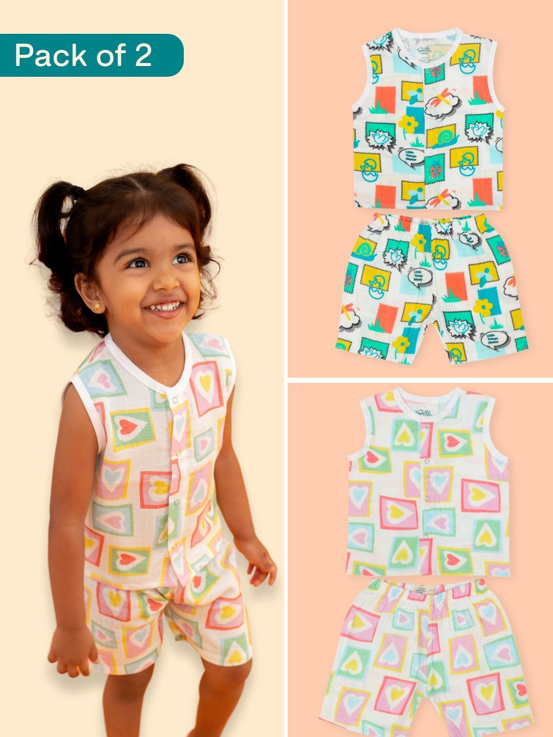 A Toddler Thing Unisex Kids Printed T-shirt with Shorts