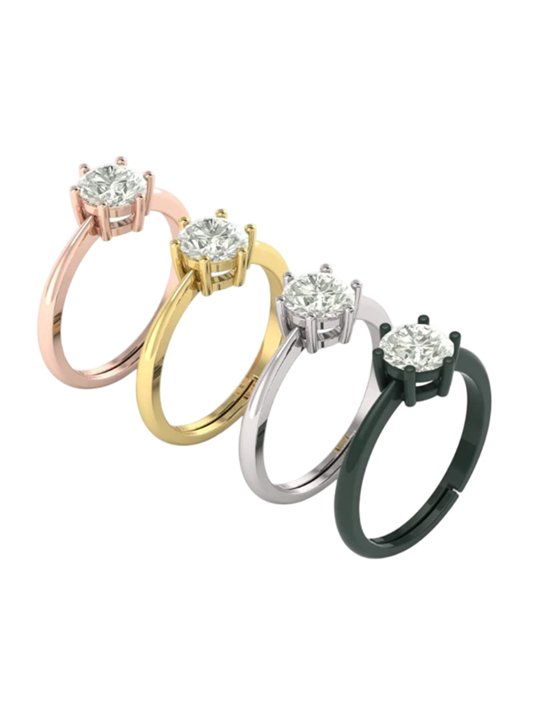 RSPR Set Of 4 12.25 Ratti 11.60 Carat Astrological Birthstone Finger Ring