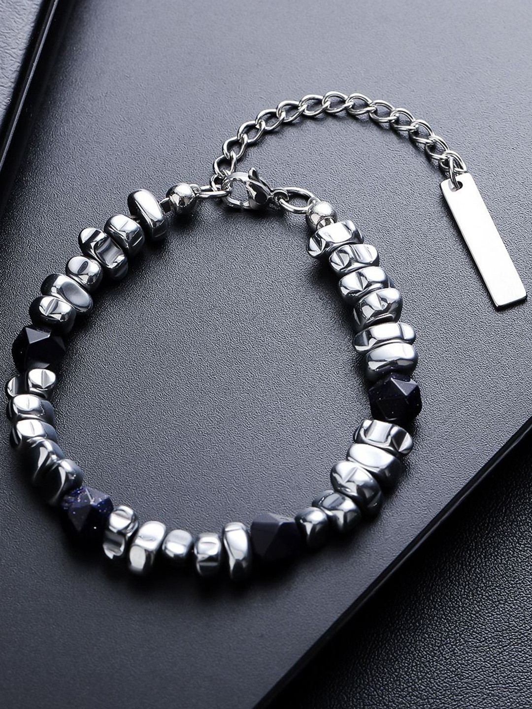 StyleCast x Revolte Men Silver-Plated Link Bracelet