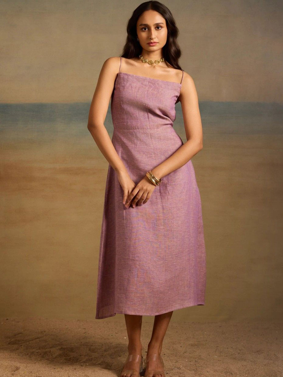 dhaaga Esme Women A-Line Midi Dress