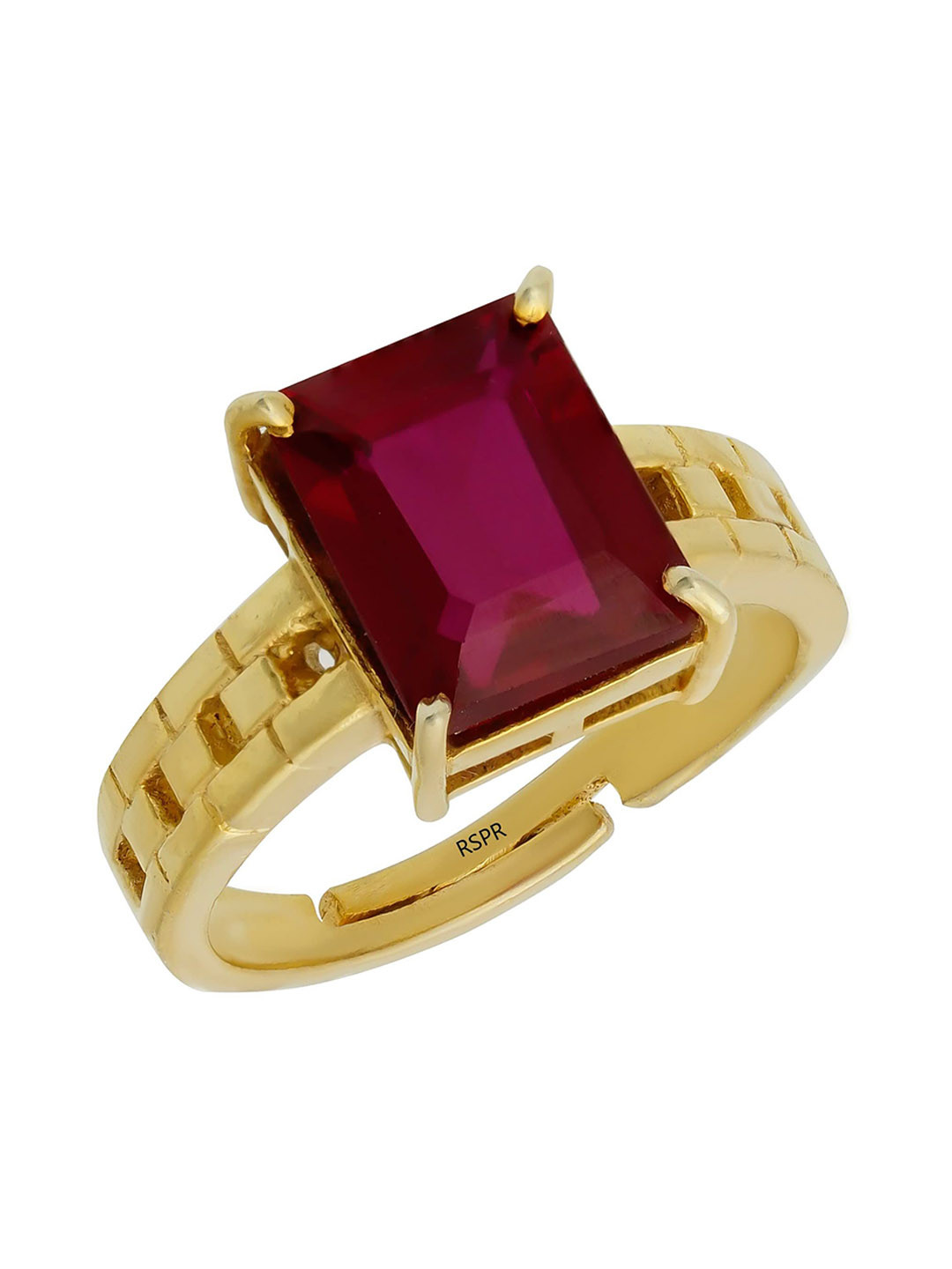 RSPR 3.25 Ratti Natural Ruby Manikya-Studded Finger Ring
