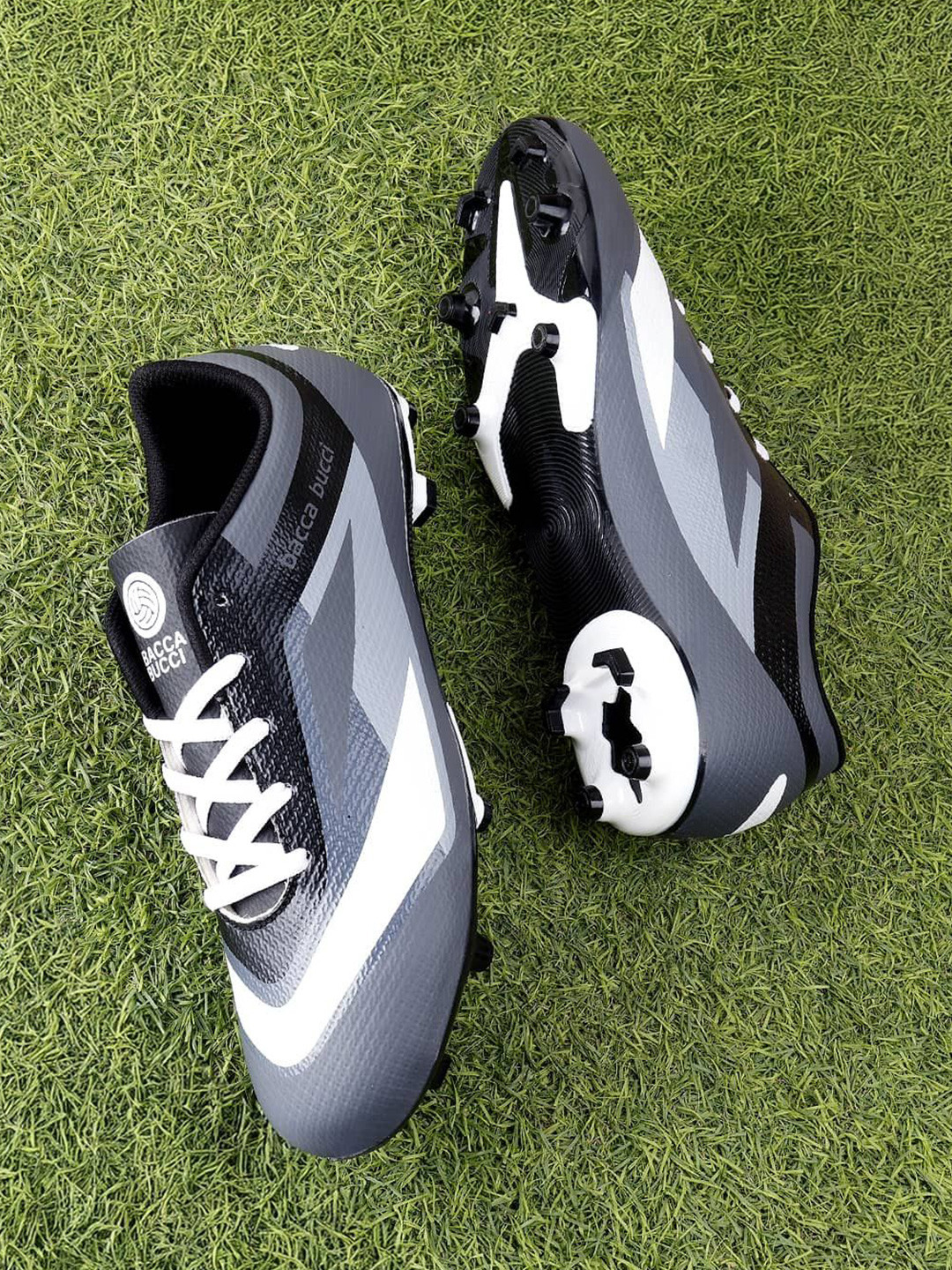 bacca bucci Men Strike X Firm ground Football Shoes Graphite Strike UK 6