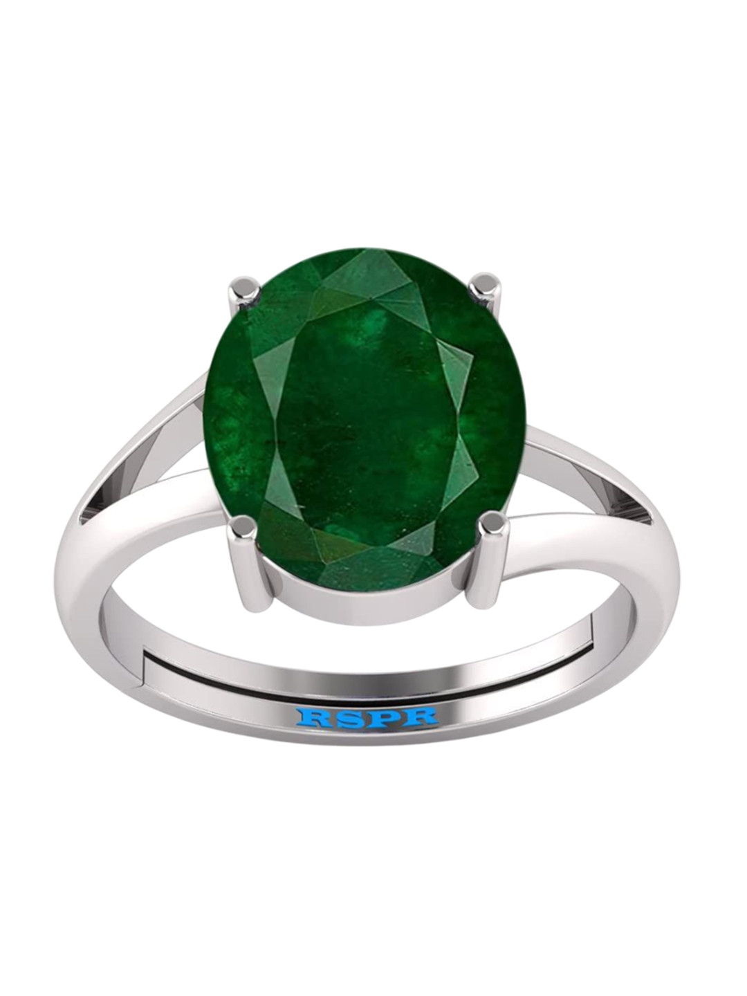 RSPR Certified 12.25 Ratti 11.62 Carat Emerald Panna Gemstone Stone-Studded Finger Ring