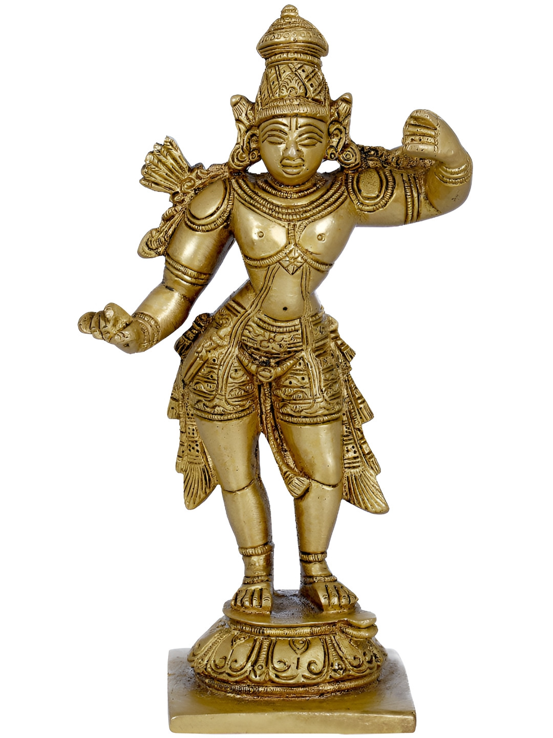Exotic India Gold-Toned Bhagavan Rama Religious Idol Showpiece