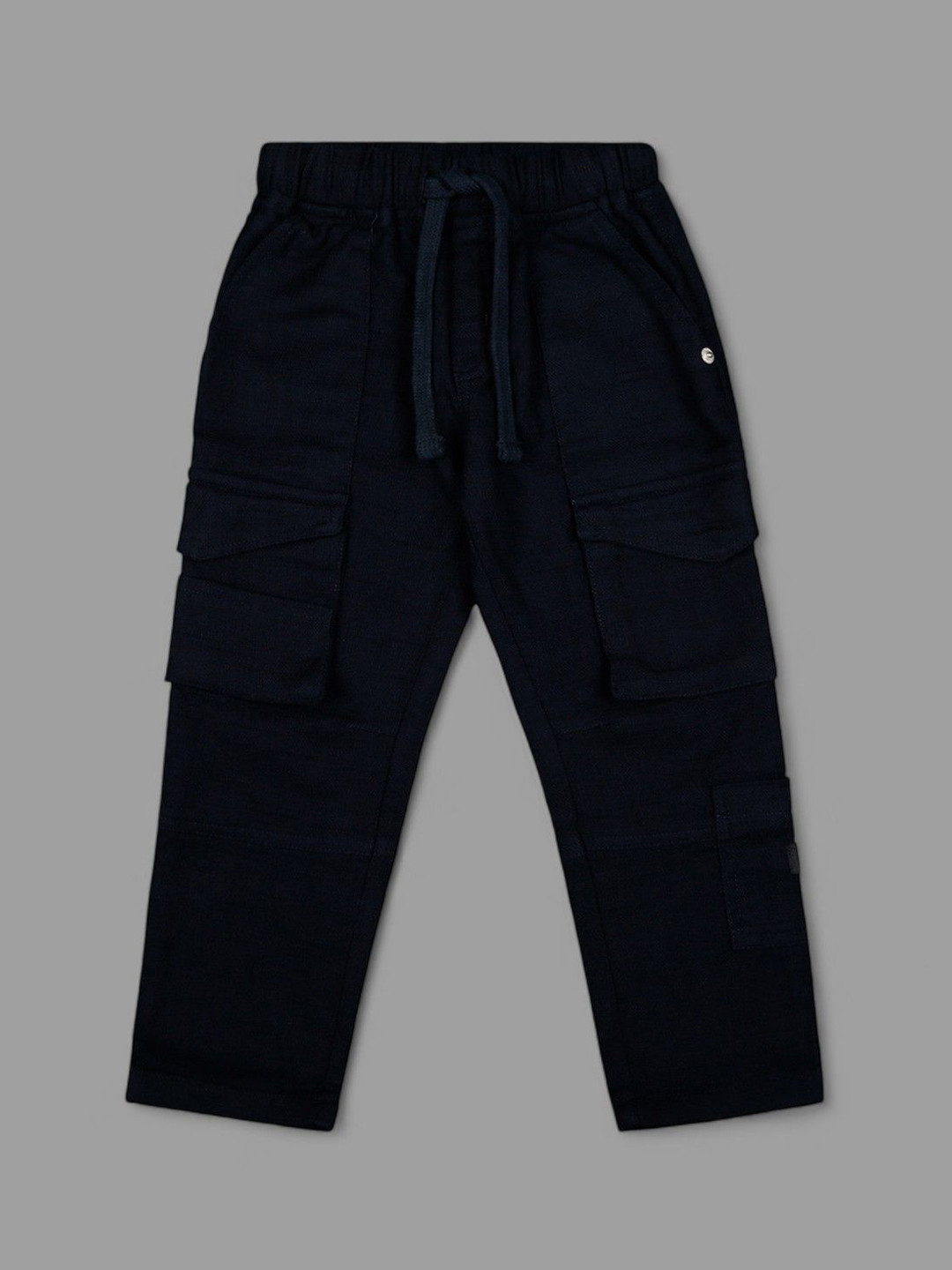 Actuel Boys Regular Fit Cotton Jute Cargo Trousers