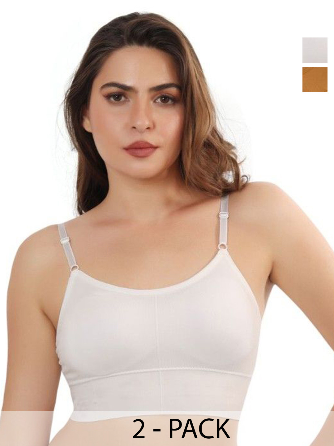 CALBONE Women Solid Full Coverage All Day Comfort Lightly Padded Bra Pack of 2