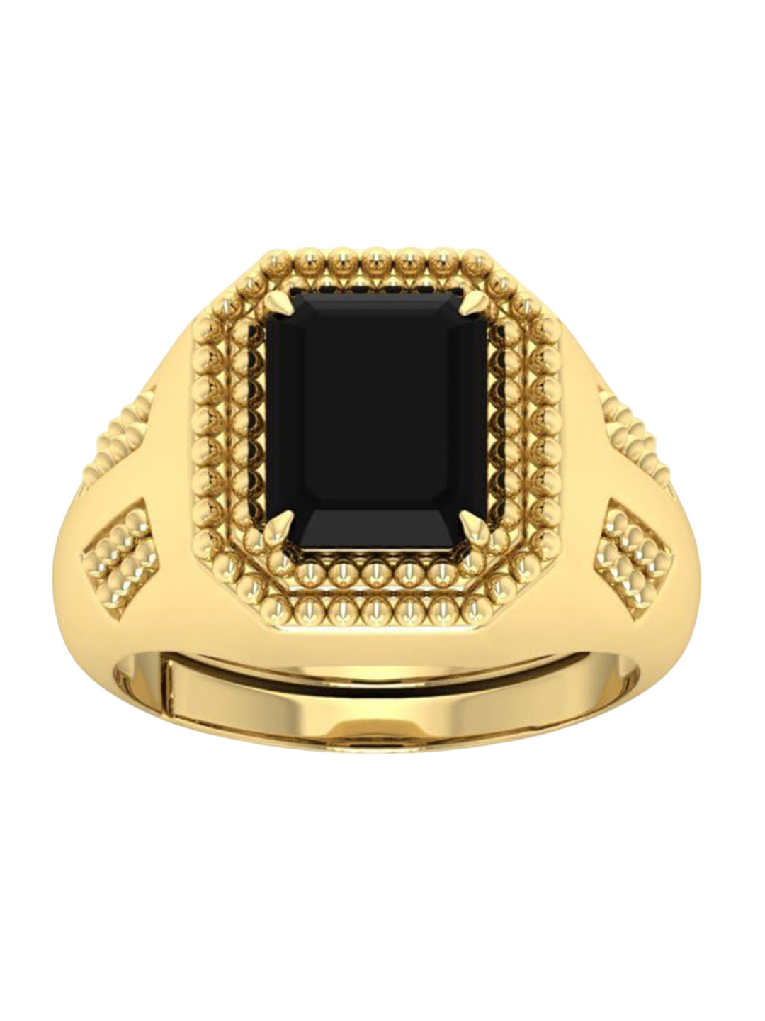 RSPR Onyx Square Stone-Studded Adjustable Finger Ring