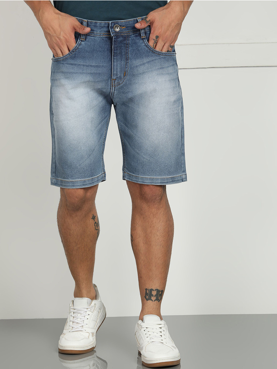 DENIMLOOK Men Slim Fit Denim Shorts