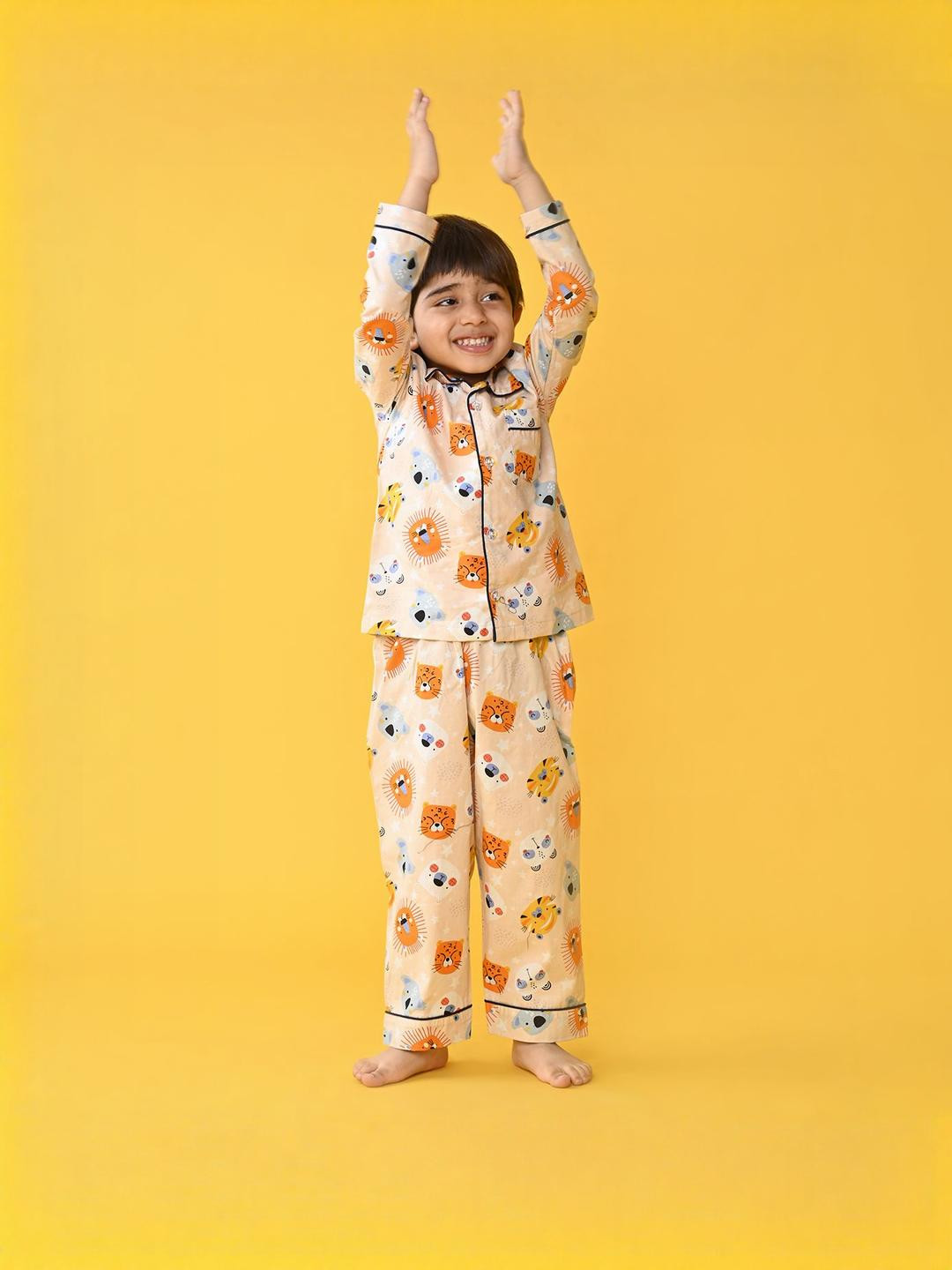 Jam & Sugar Boys Printed Pure Cotton Night suits