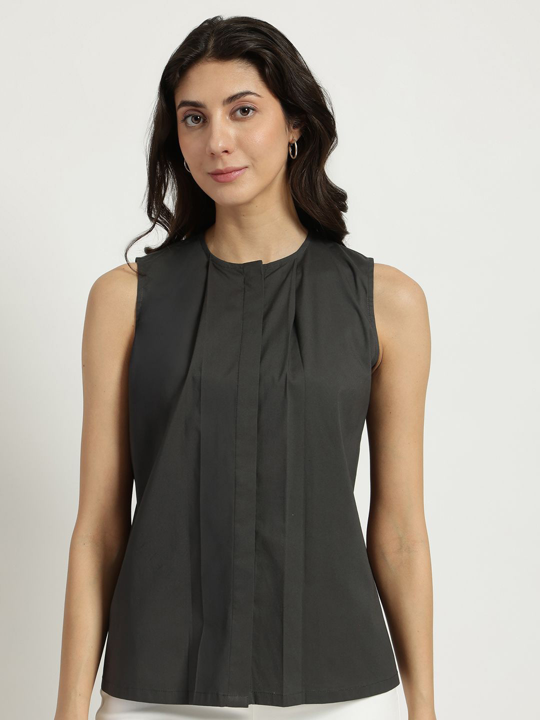 FableStreet Women Cotton Crew Neck Top