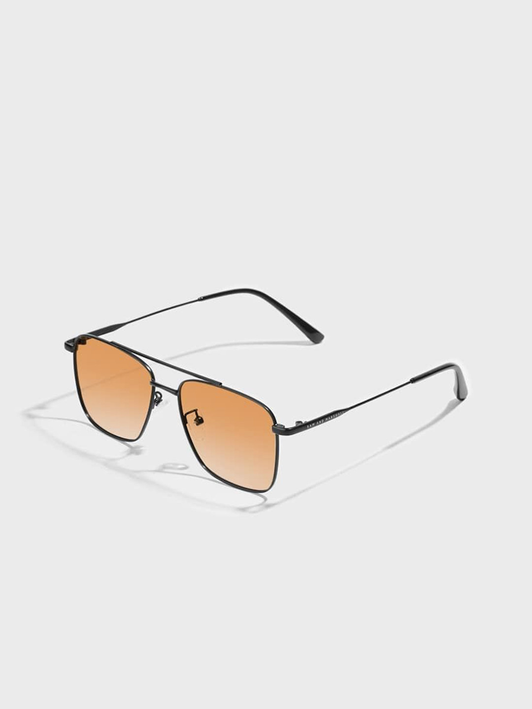 SAM & MARSHALL Unisex Square Sunglasses With UV Protected Lens VEIN_ORANGE_2877
