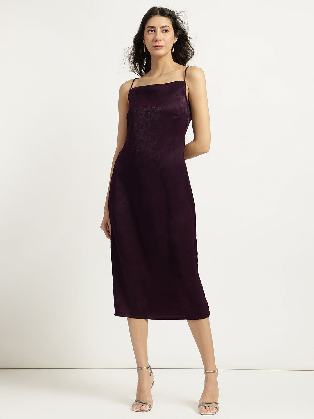 FableStreet Women Satin Shoulder Straps Dress