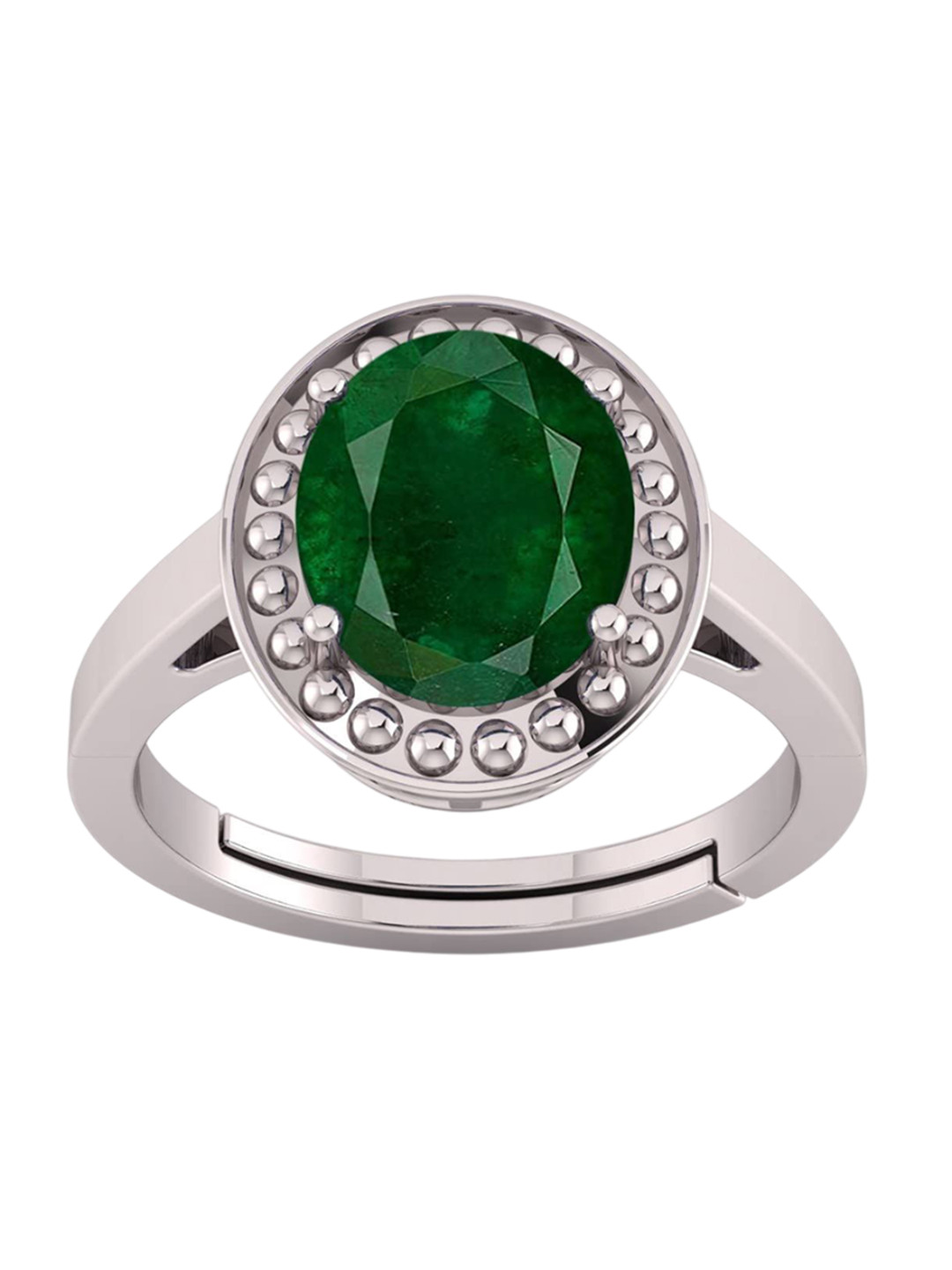 RSPR 12.25 Ratti 11.62 CT Emerald Stone Studded Finger Ring