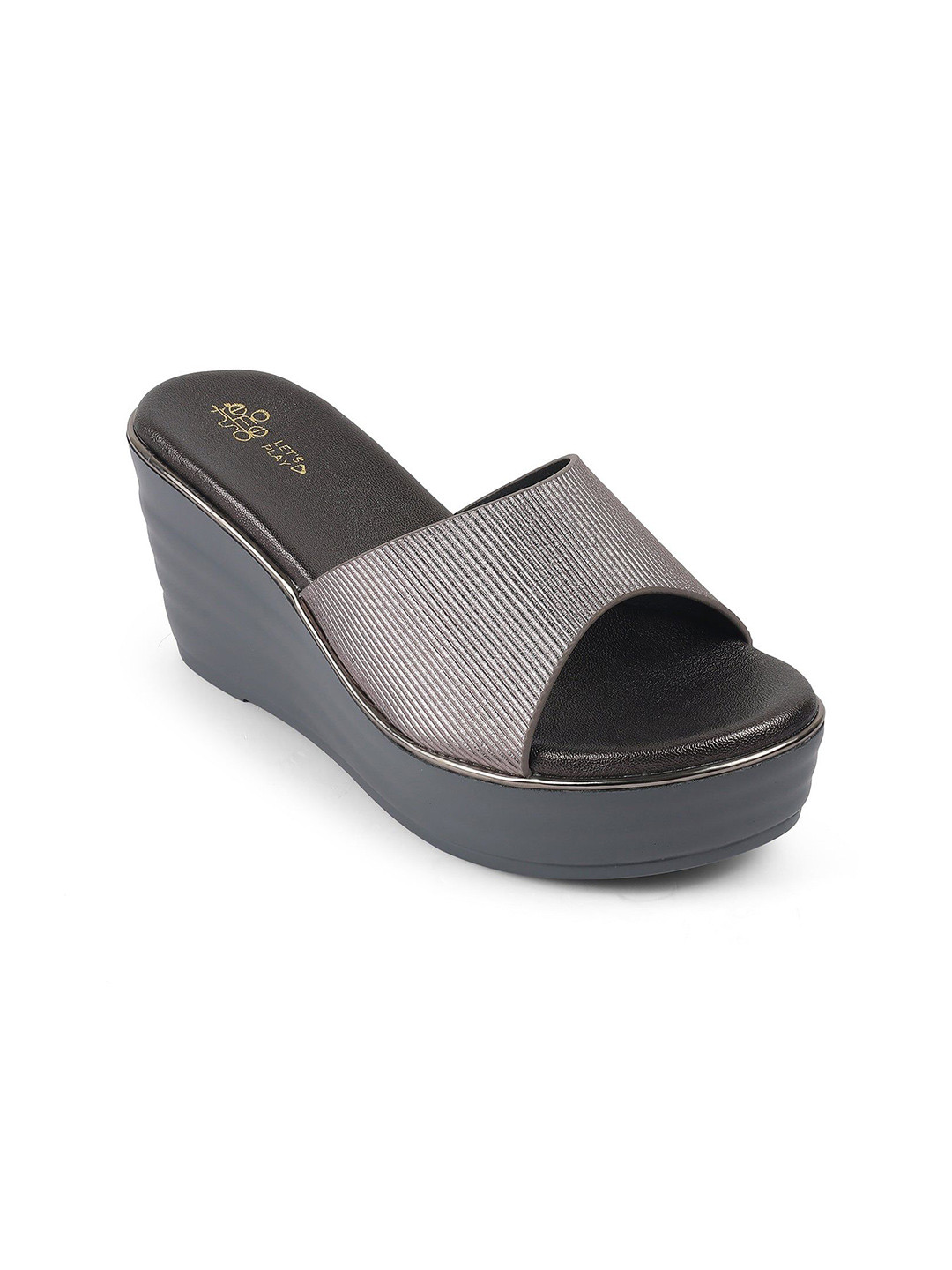 Tresmode ANCE Women Textured Wedge Sandals