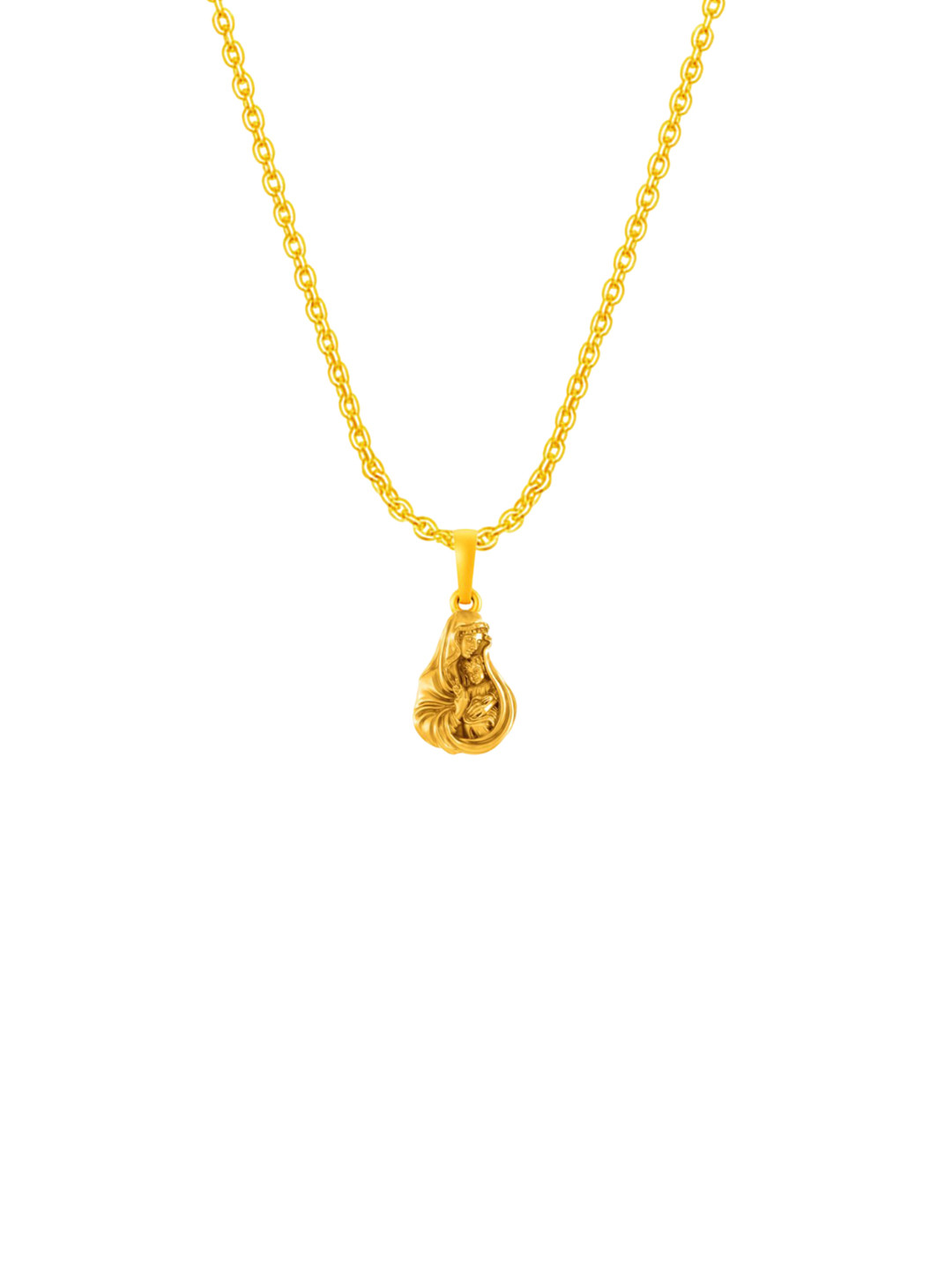 AKSHAT SAPPHIRE Men 925 Sterling Silver 22KT Gold-Plated Mothermarry Pendant & Chain