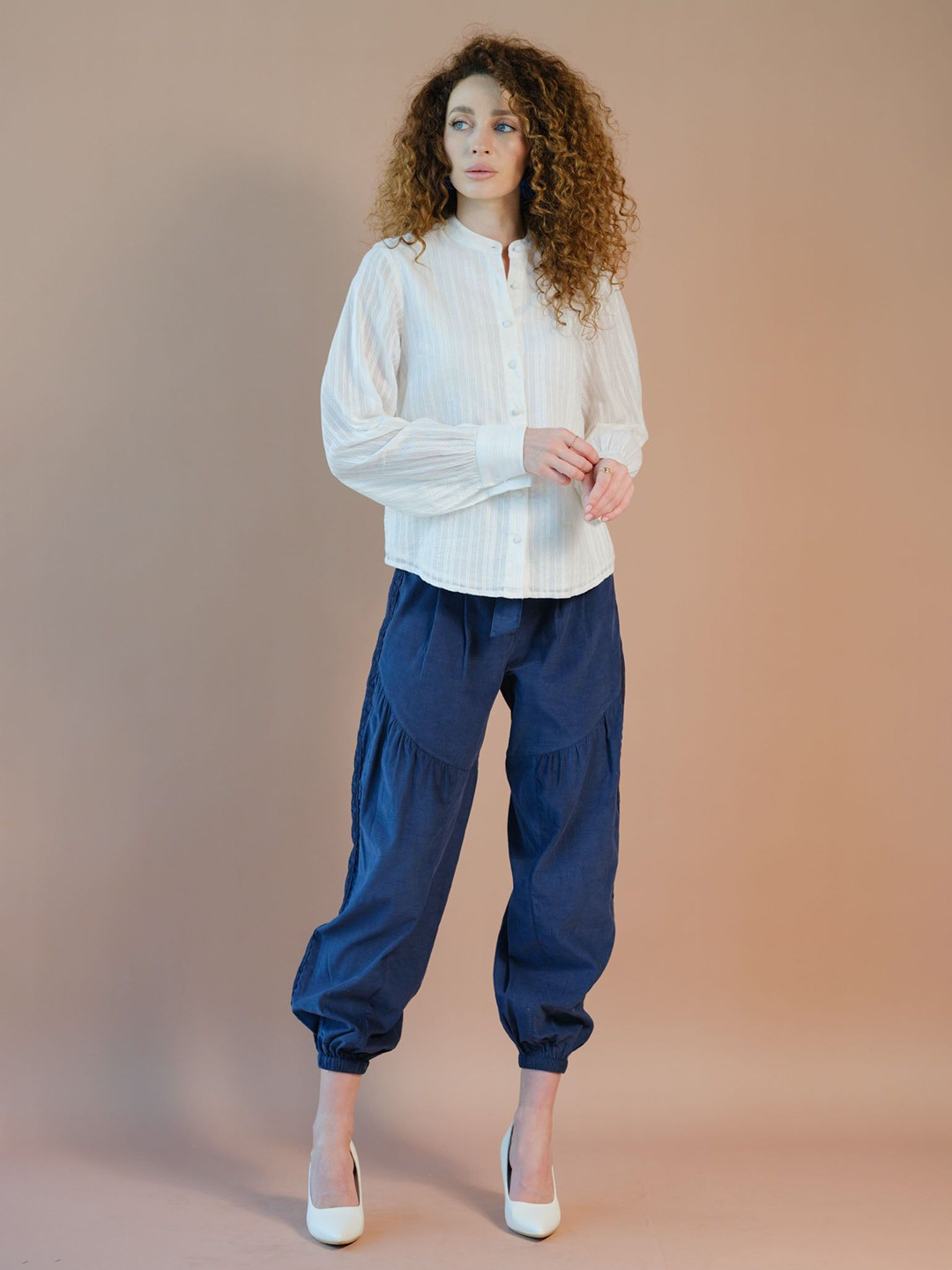 Virgio Women Solid Pure Cotton Regular Joggers  Trouser