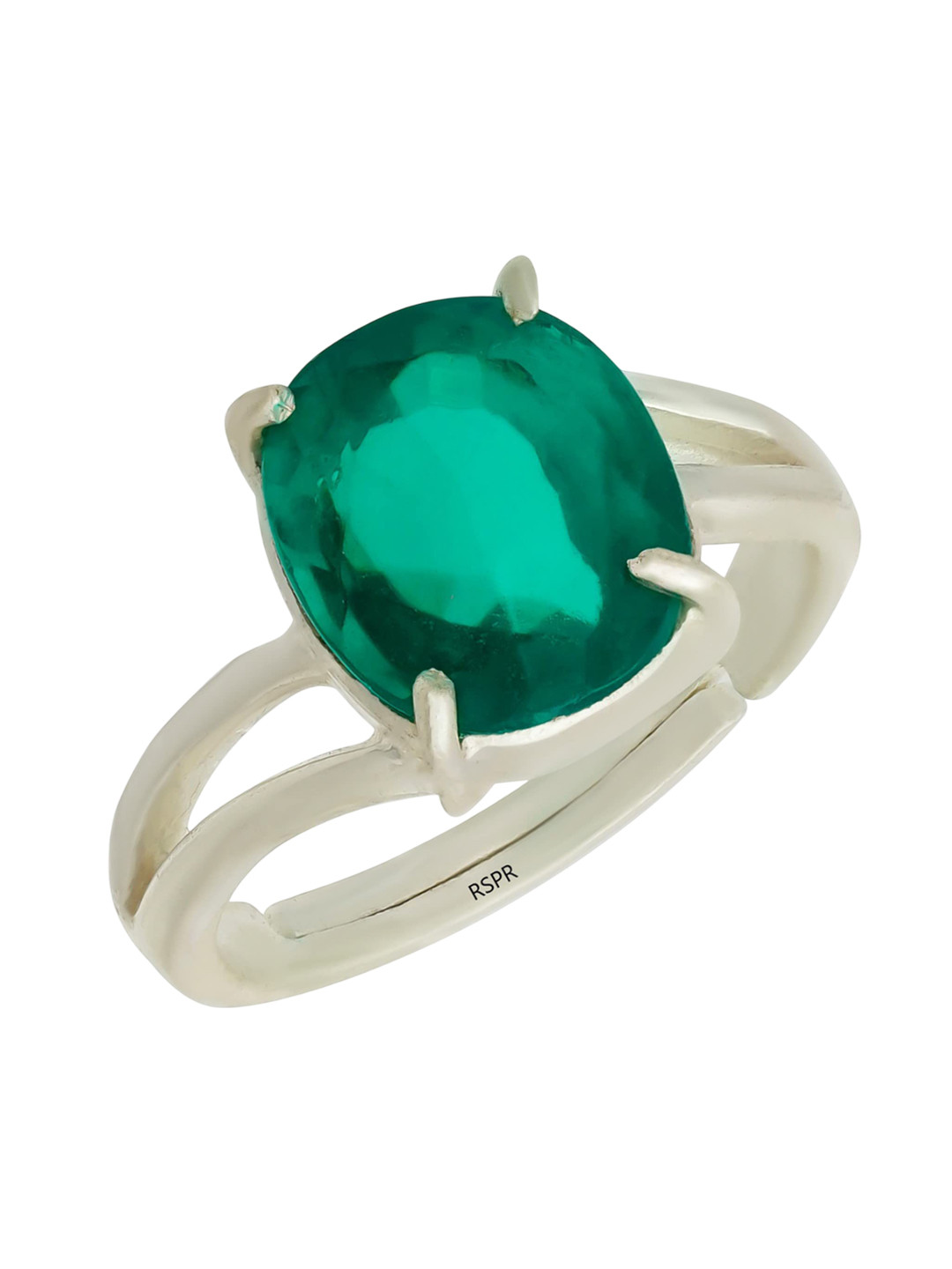 RSPR 3.25 Ratti Panna Emerald-Studded Finger Ring