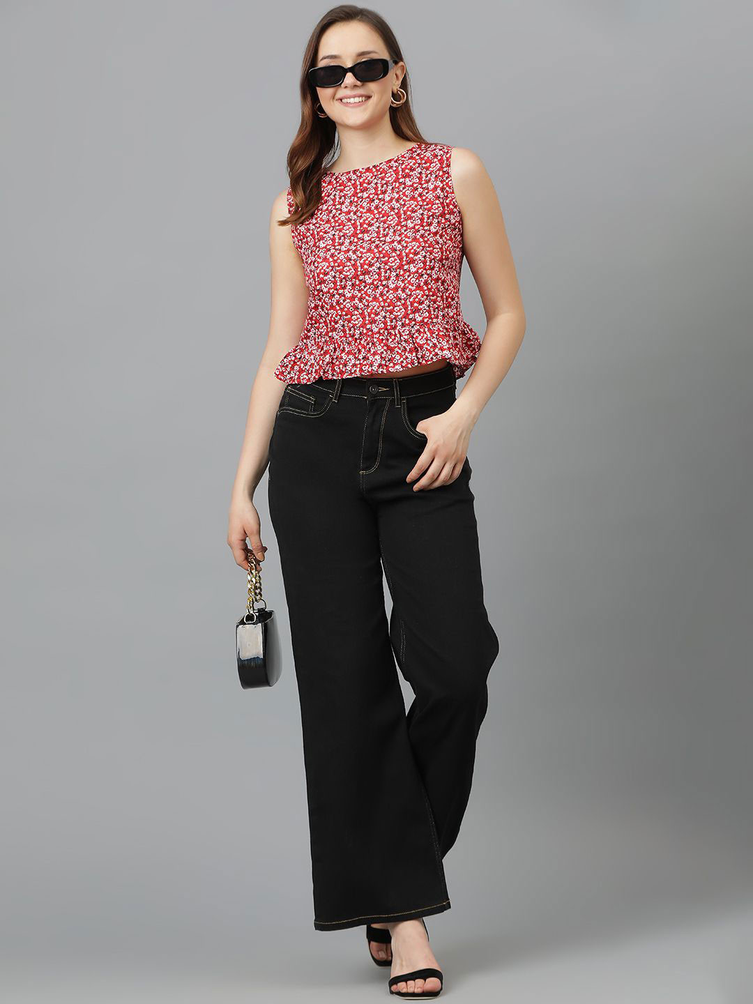 Stylecast X Kotty Floral Crop Top