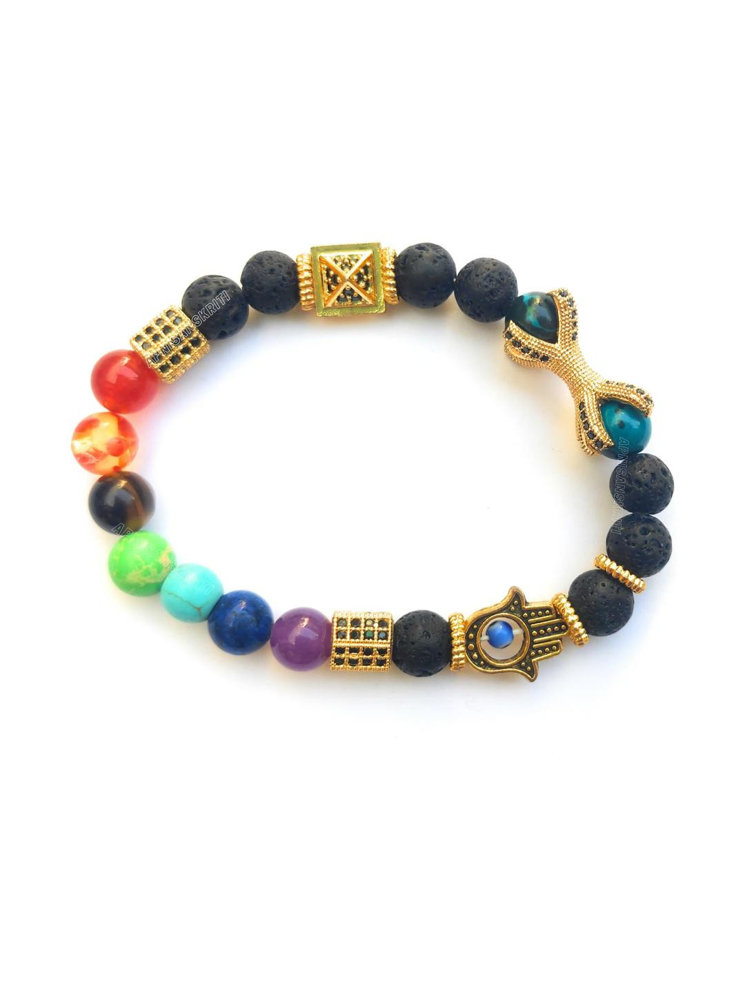 Apnisanskriti Unisex Ancient Yantra Stone Bracelet