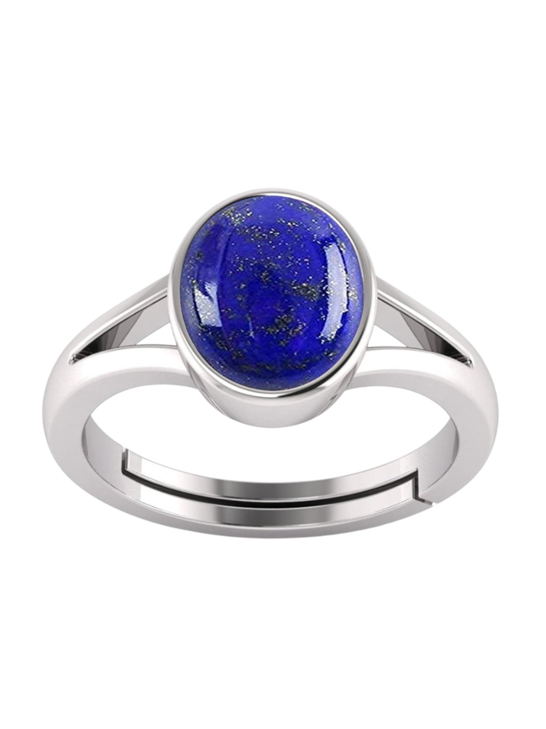 RSPR 6.25 Ratti 5.60 Carat Lapis Lazuli Lajwart Gemstone-Studded Adjustable Finger Ring