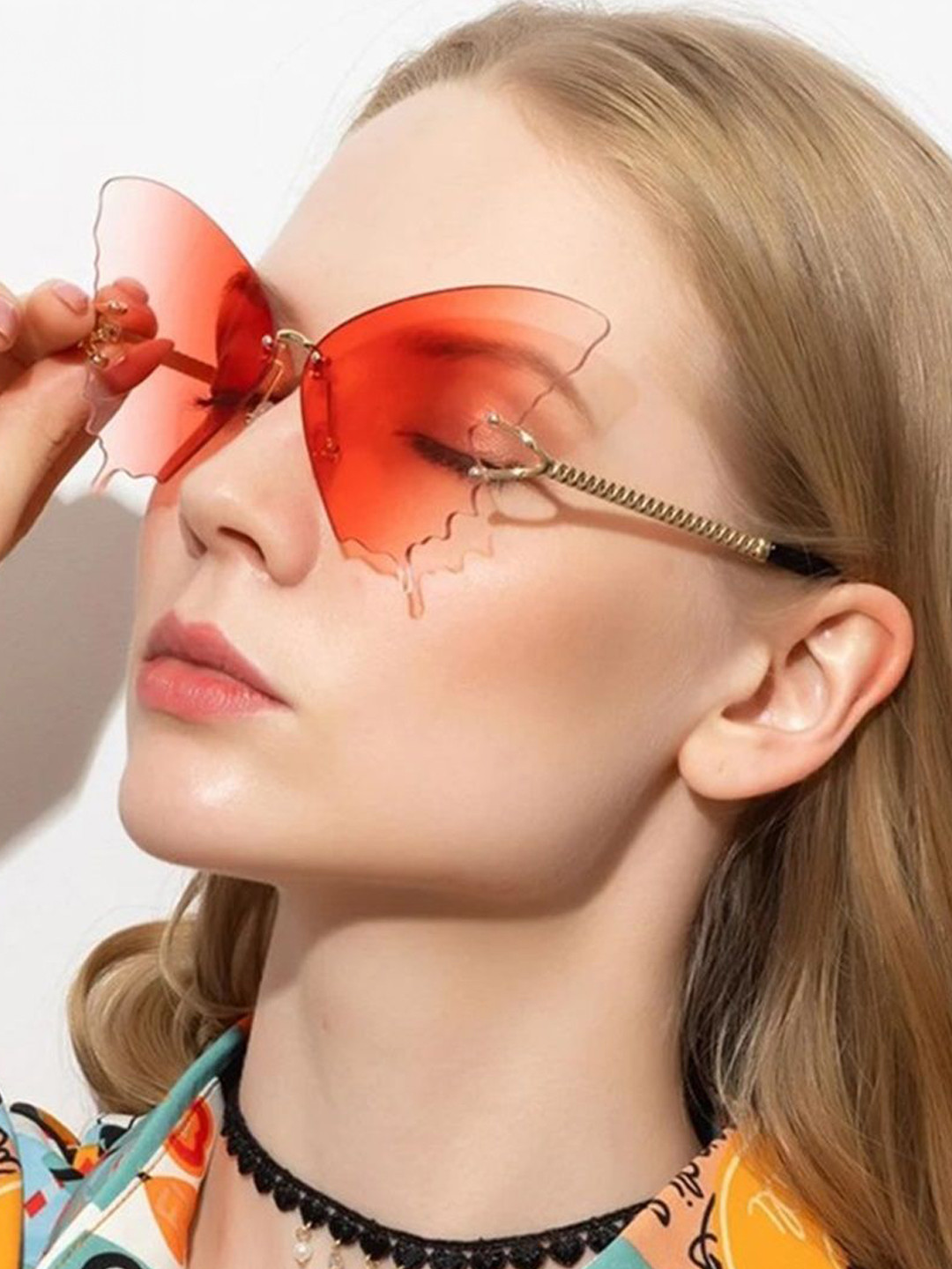 IDOR Women Butterfly Sunglasses with UV Protected Lens