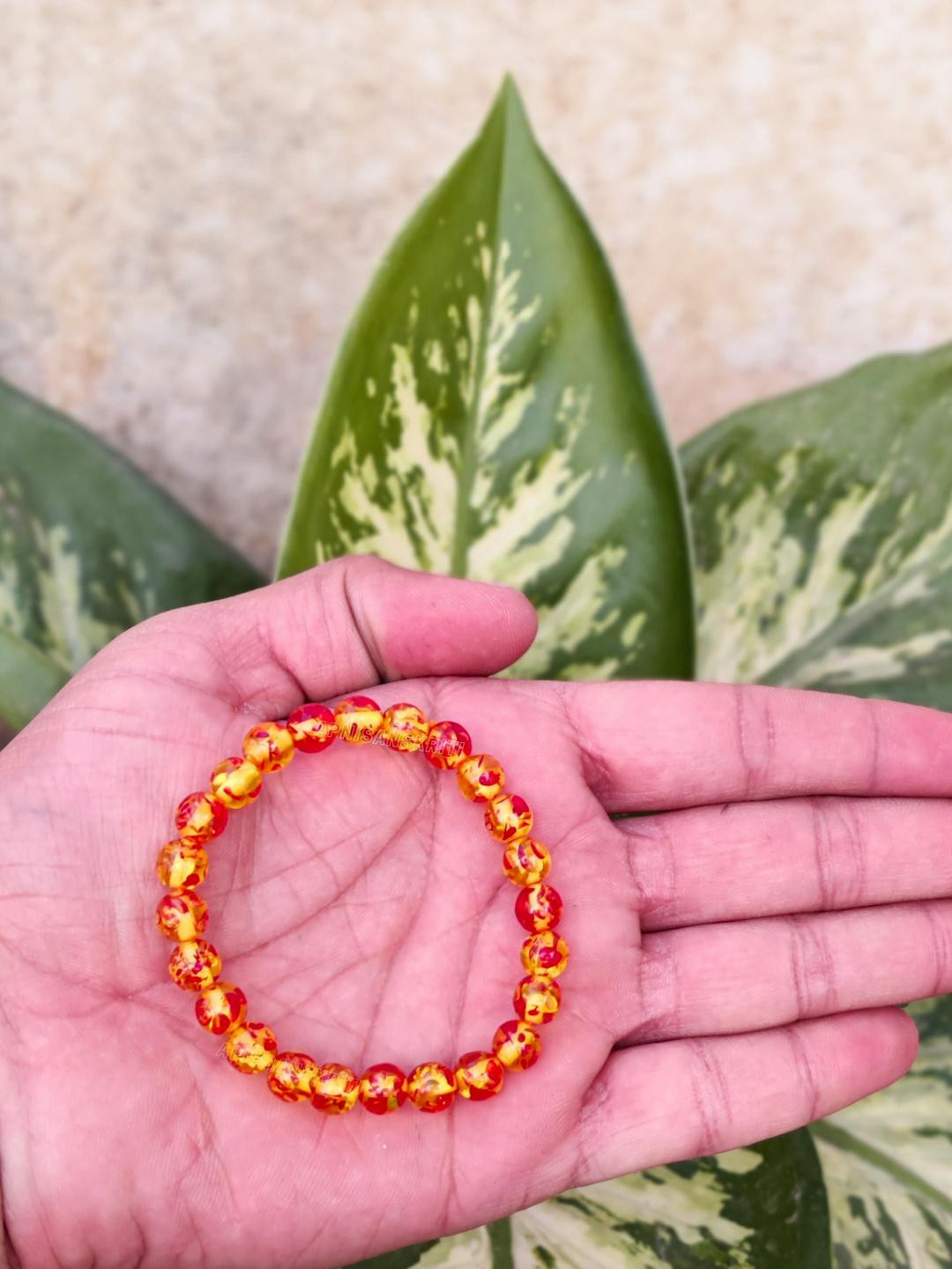 Apnisanskriti Unisex Amber Stone Bracelet
