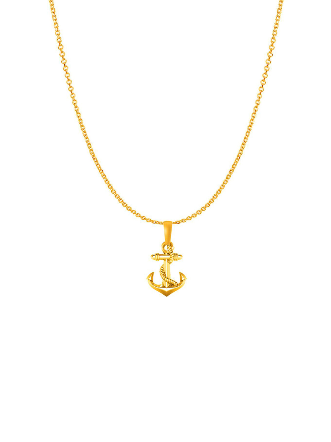 AKSHAT SAPPHIRE 22 KT Gold Plated Anchor Pendants With Chains