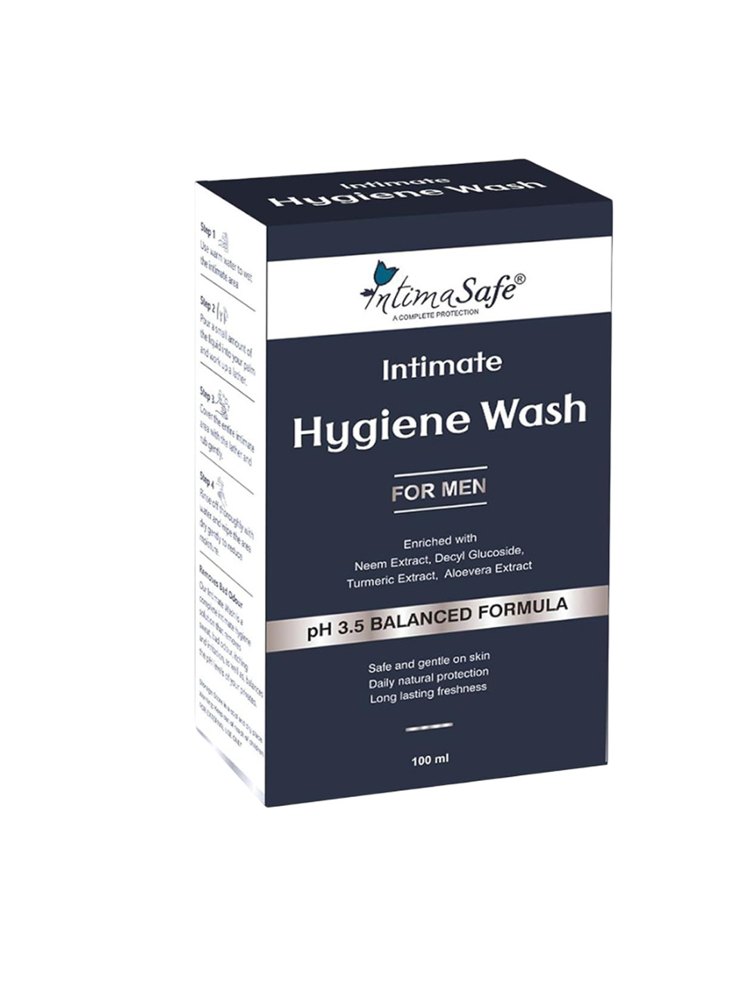 IntimaSafe pH Balanced Intimate Wash With Neem & Turmeric - 100 ml