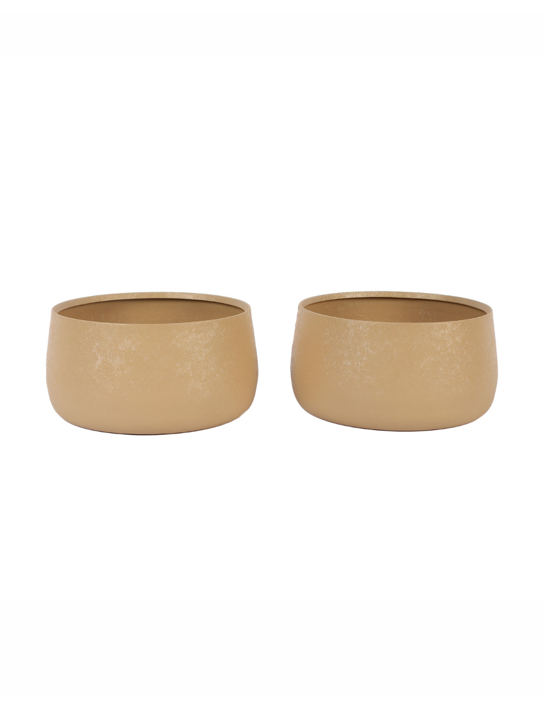 Amaya Decors 2-Pcs Beige Bowl Textured Planter