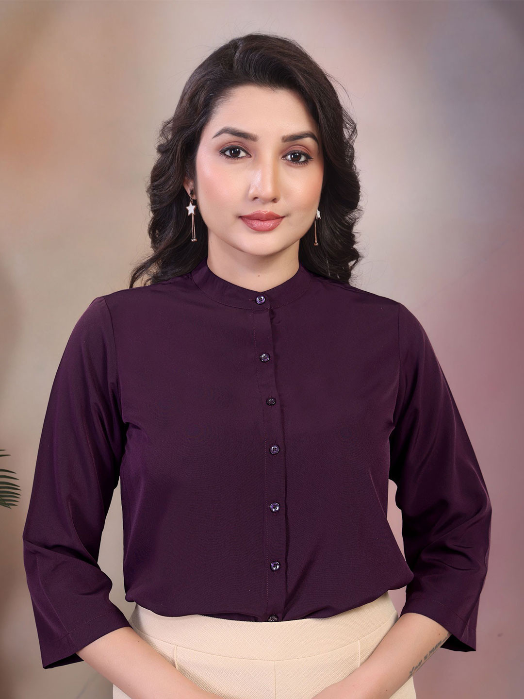 FITHUB Classic Mandarin Collar Formal Shirt