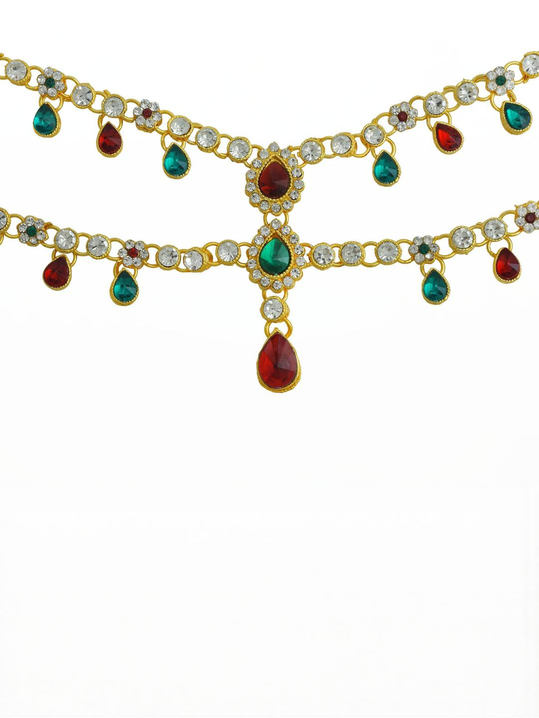 MEMOIR Gold plated Brass Broad Waistbelt bellychain Kamarb& Jewellery Set