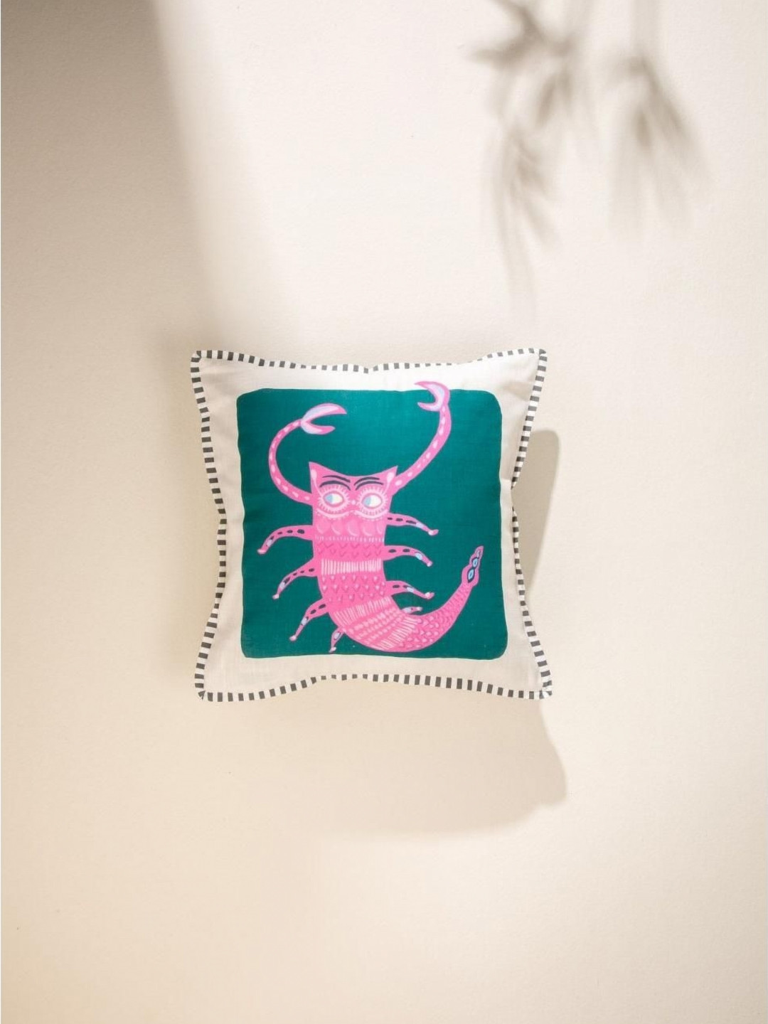 FREEDOM TREE Sea Green & Pink Square Cushion Covers