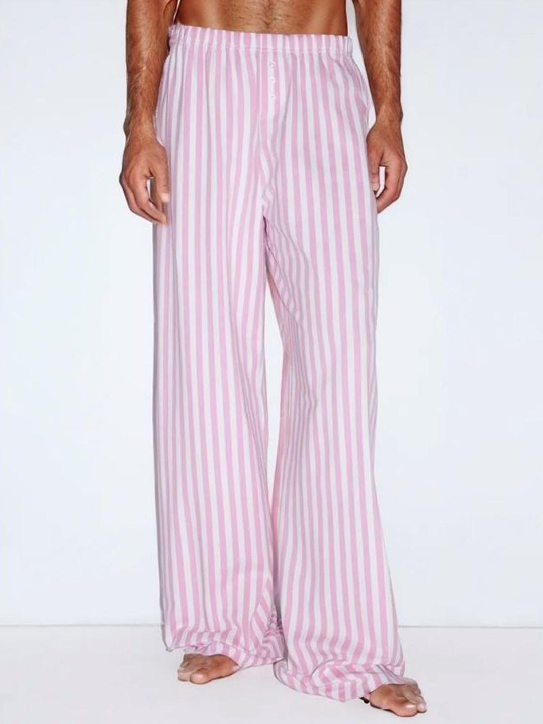 Bella Babe by SK Stripe Relaxed Fit Cotton Lounge Pants