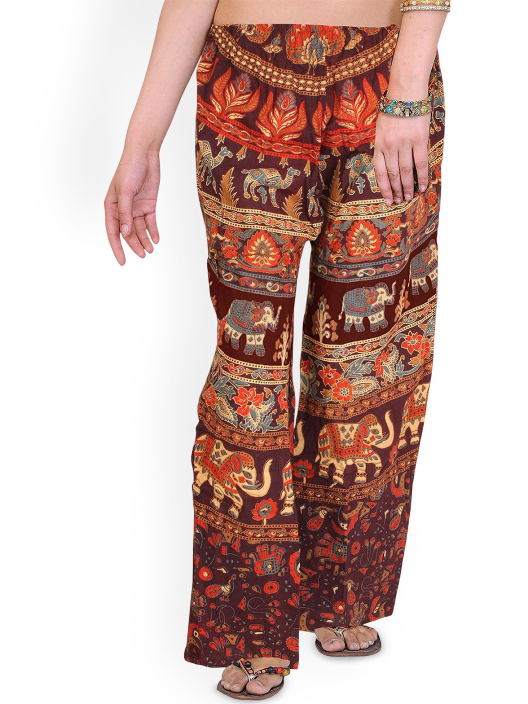 Exotic India Women from Pilkhuwa with Printed Elephants