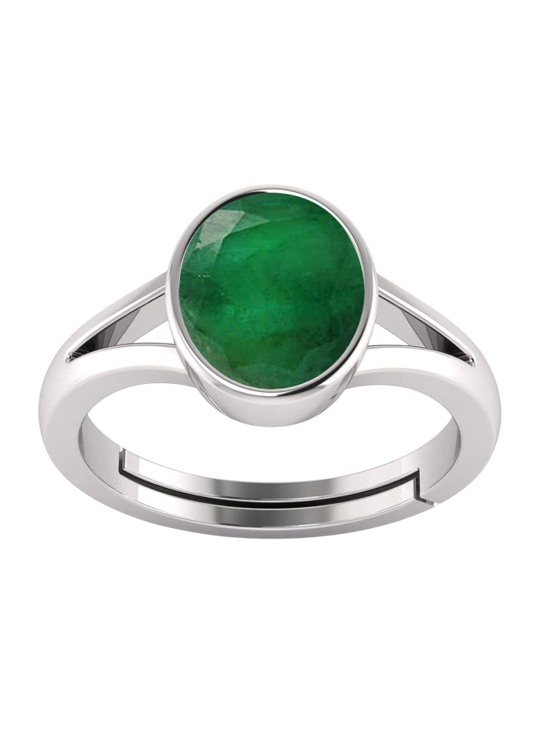 RSPR 6.25 Ratti 5.60 Carat Panna Emerald Gemstone-Studded Finger Ring