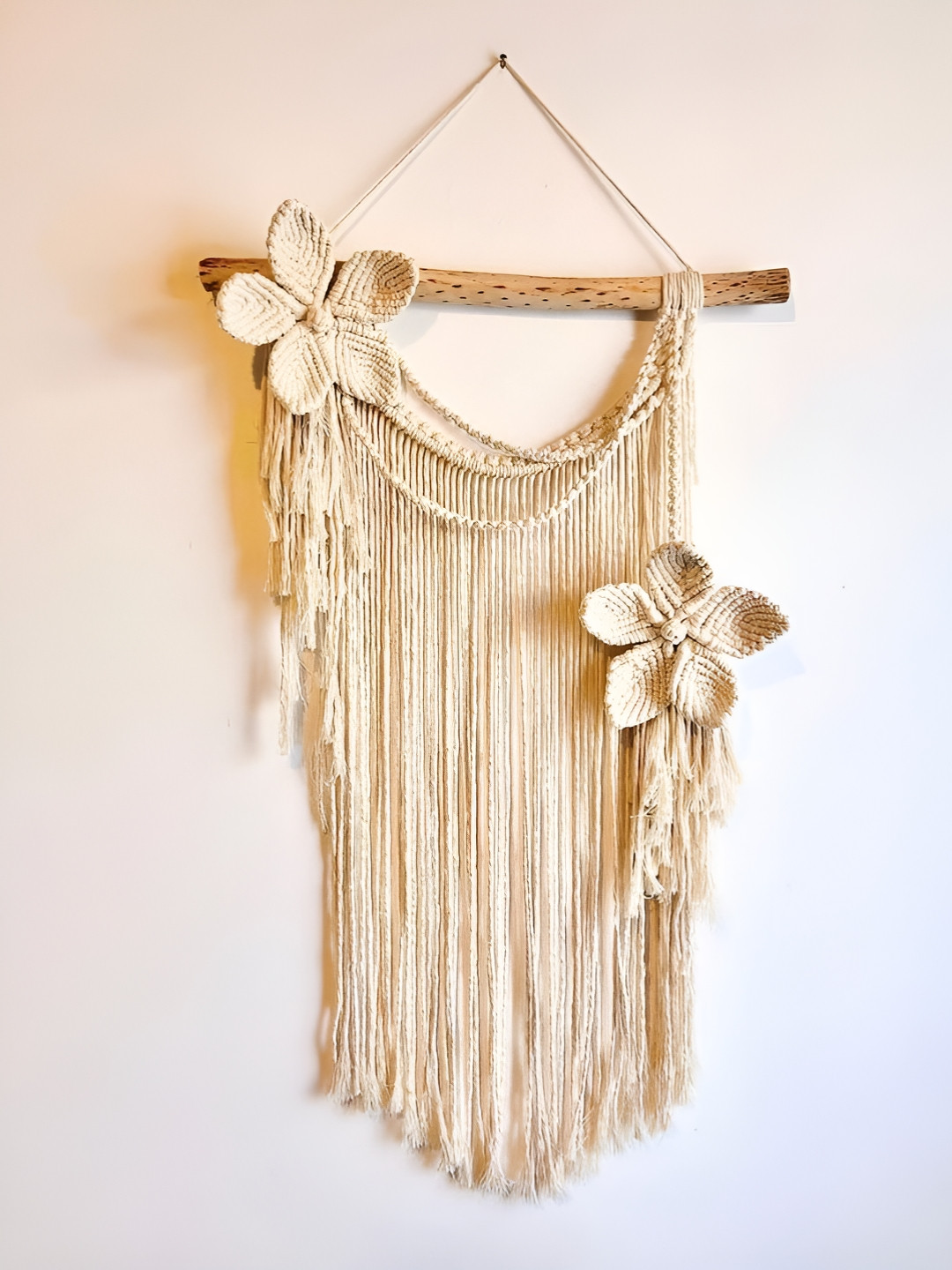 Alaaya Decor flower boho Fabric Hanging Hall Tapestries & Macrame-35.4In