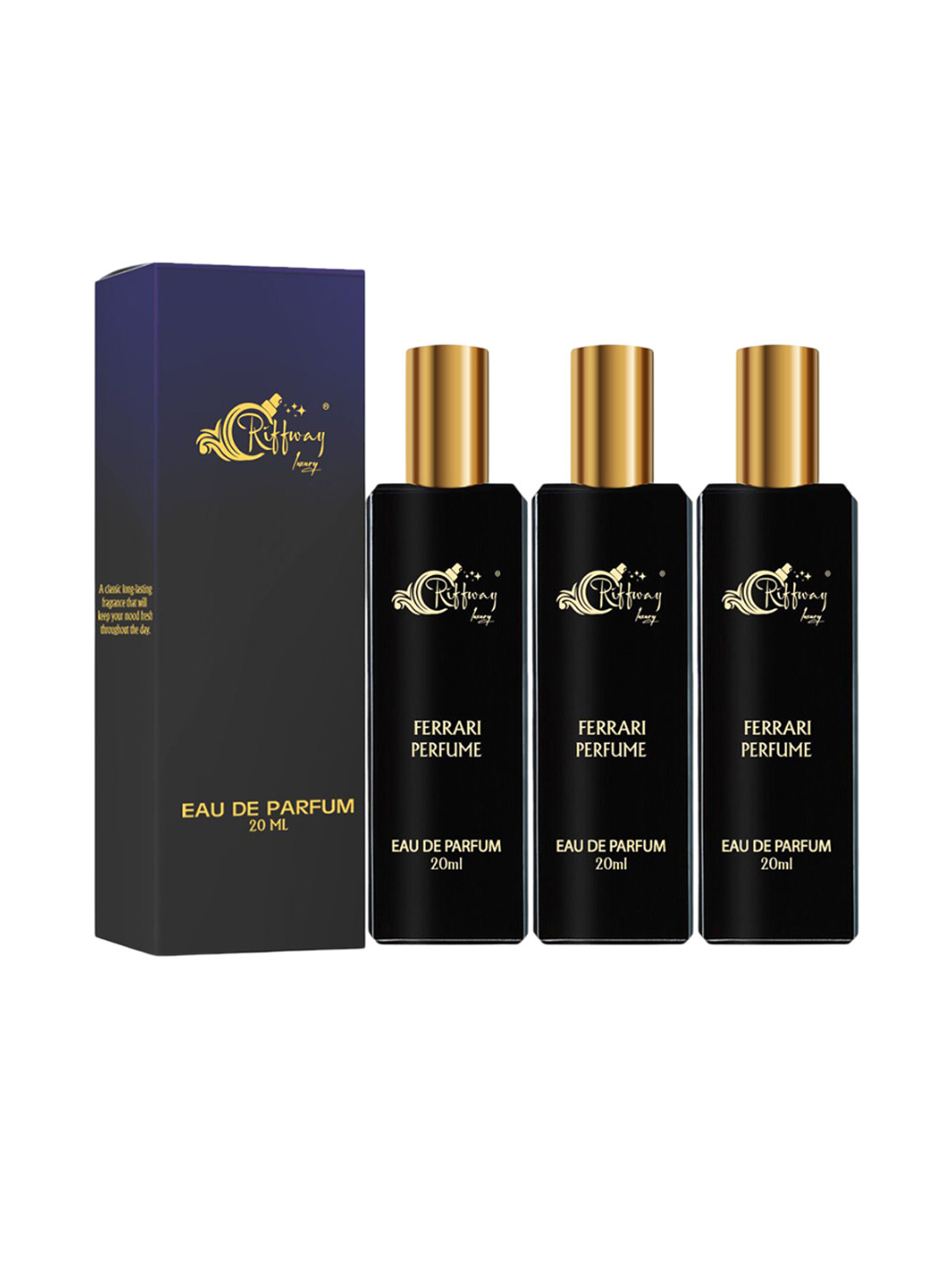 riffway Set Of 3 Ferrari Long Lasting Eau de Parfum - 20 ml Each