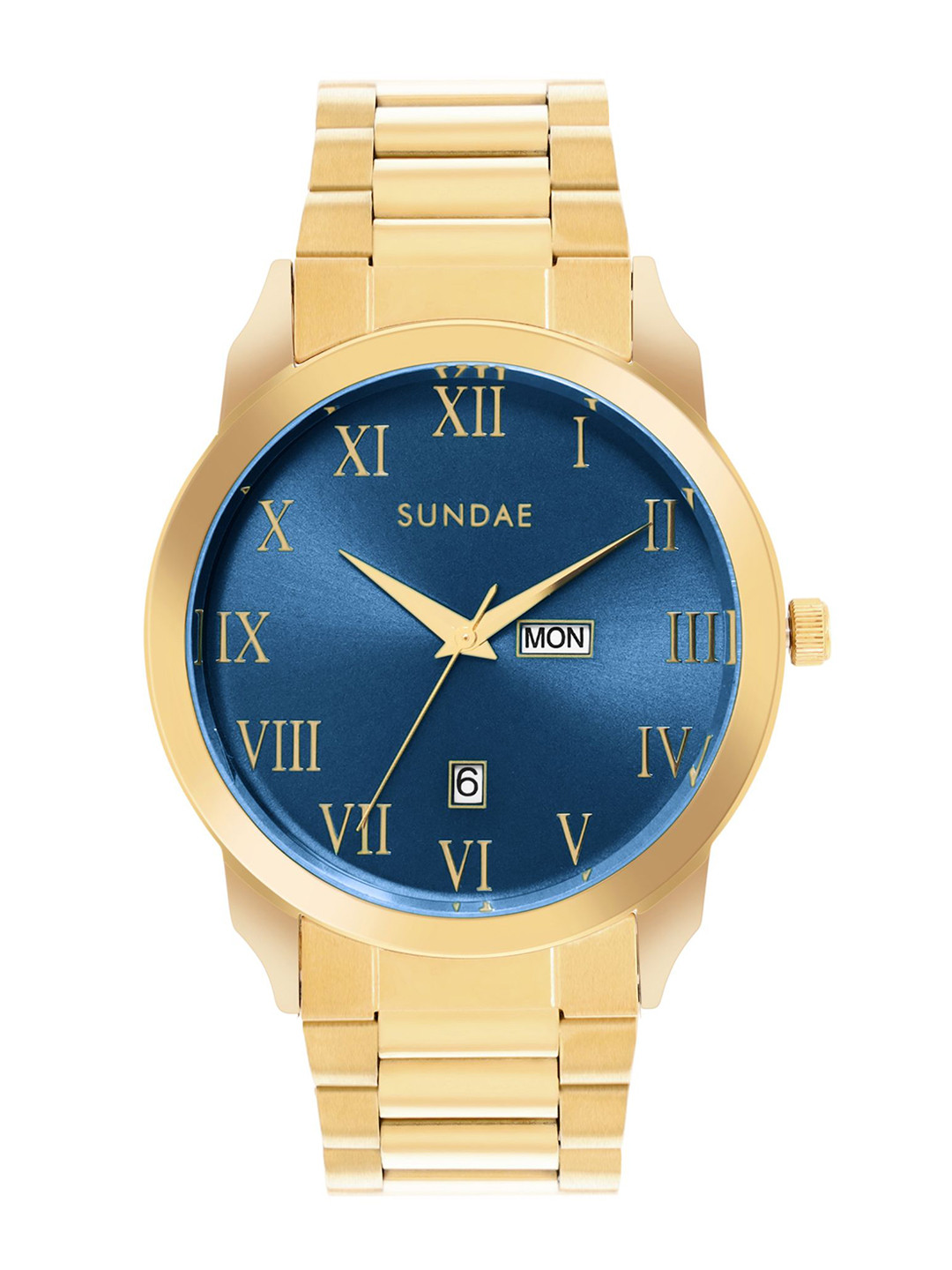 SUNDAE Men Brass Printed Dial & Stainless Steel Straps Analogue Watch 788903 M-26 IGP1