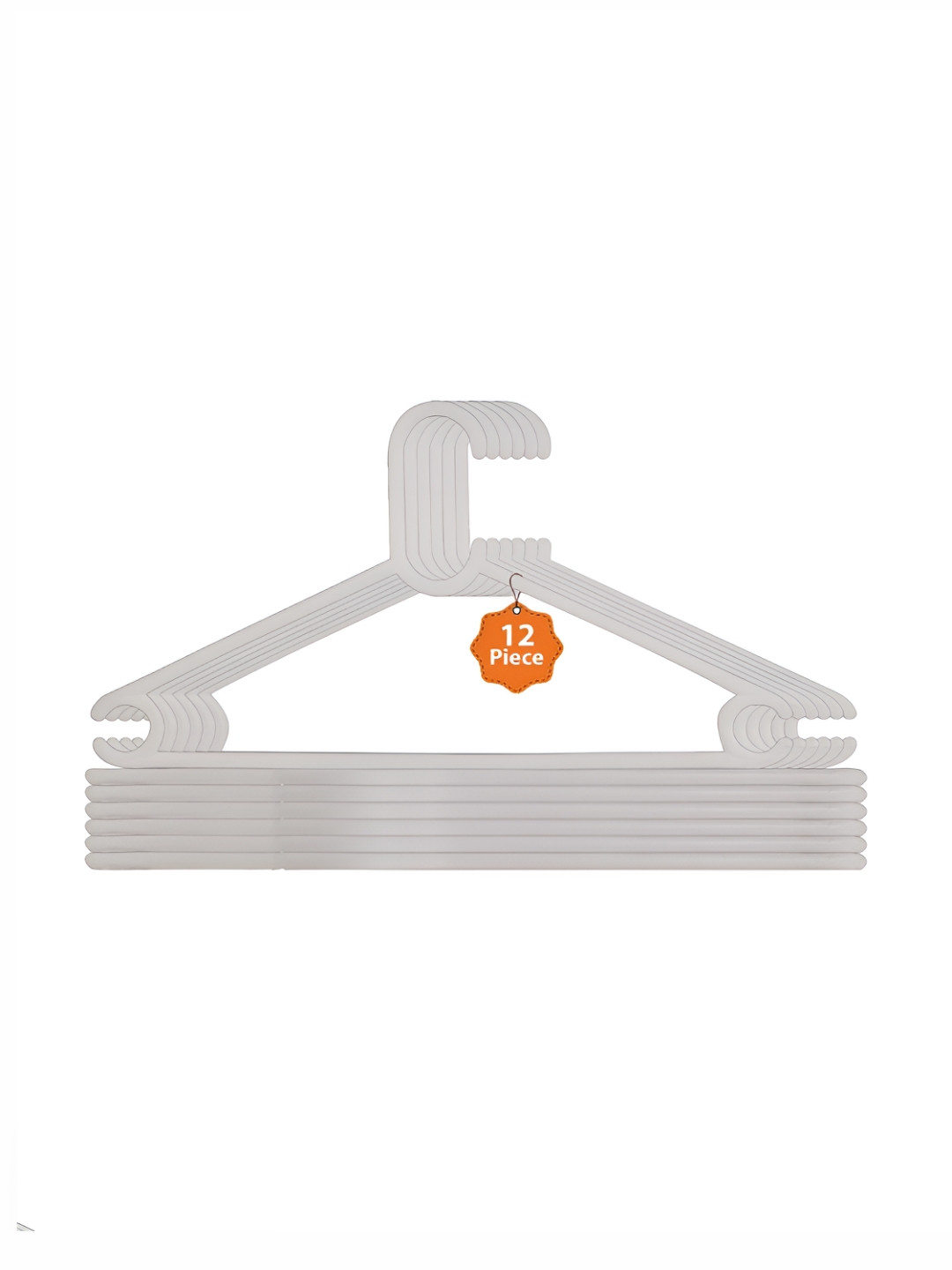 Aura 12-Pcs White Clothes Hanger