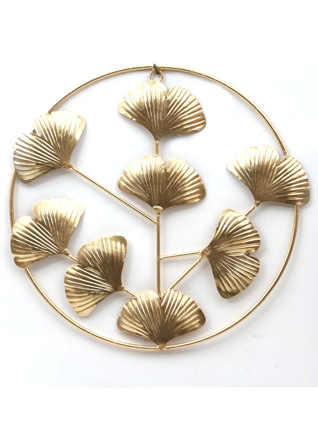 Amaya Decors Hammer Leaf Metal Floral Matte Hanging Hall 3Pcs Wall Hangings-9In